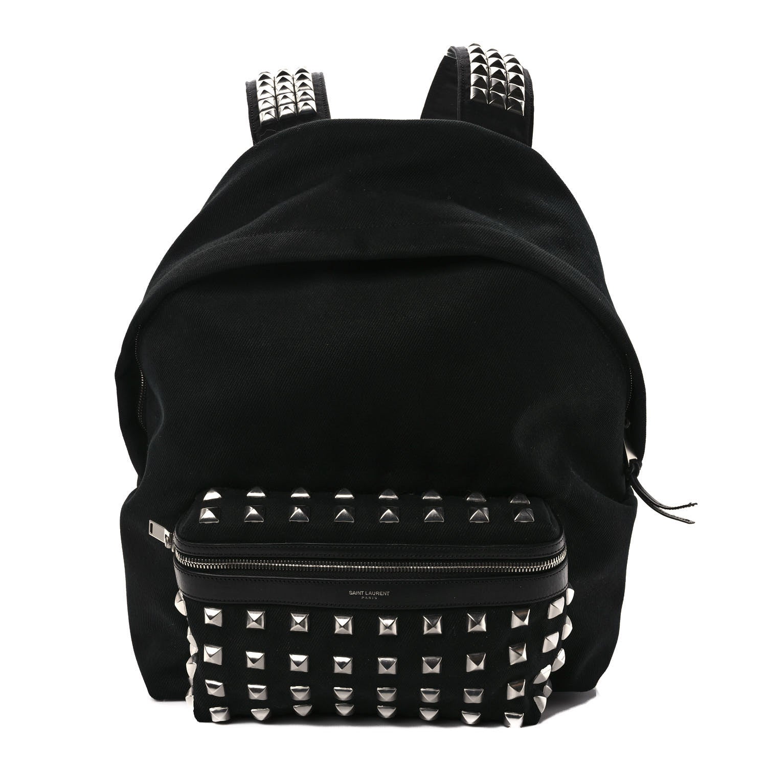 Saint Laurent Canvas City Studded Backpack Black 1199958 – FASHIONPHILE