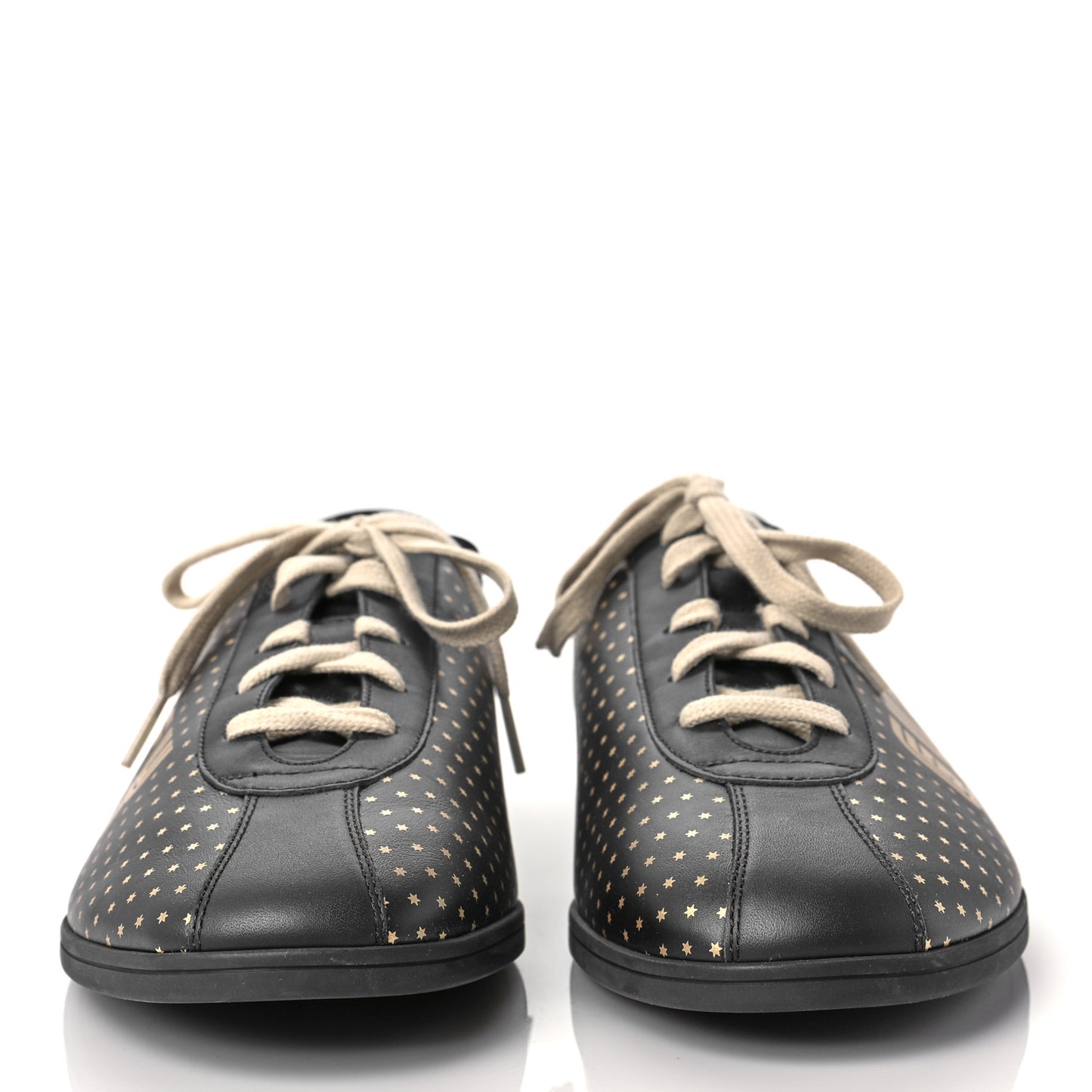 X SEGA Calfskin GUCCY Stars Mens Falacer Sneakers 12 Black