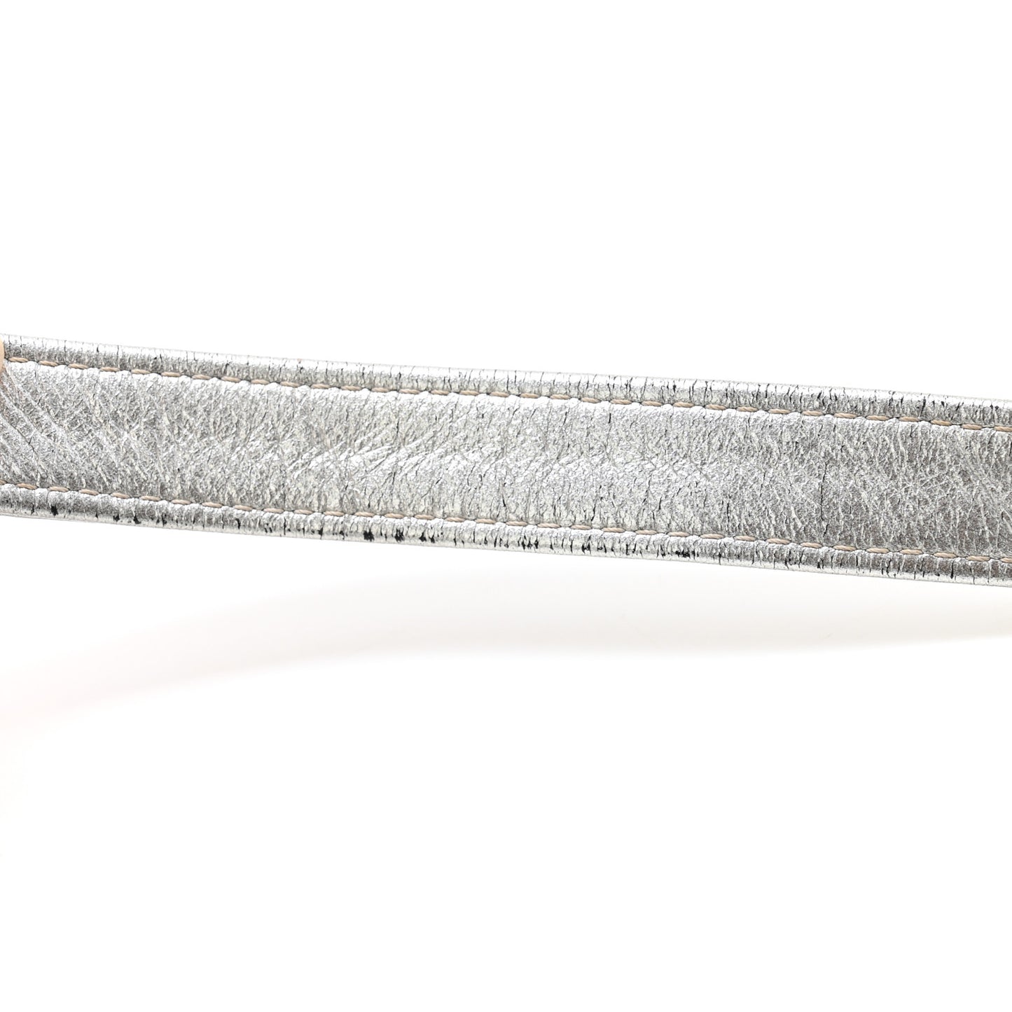 Metallic Crackled Calfskin Quilted Large Big Bang Hobo Silver