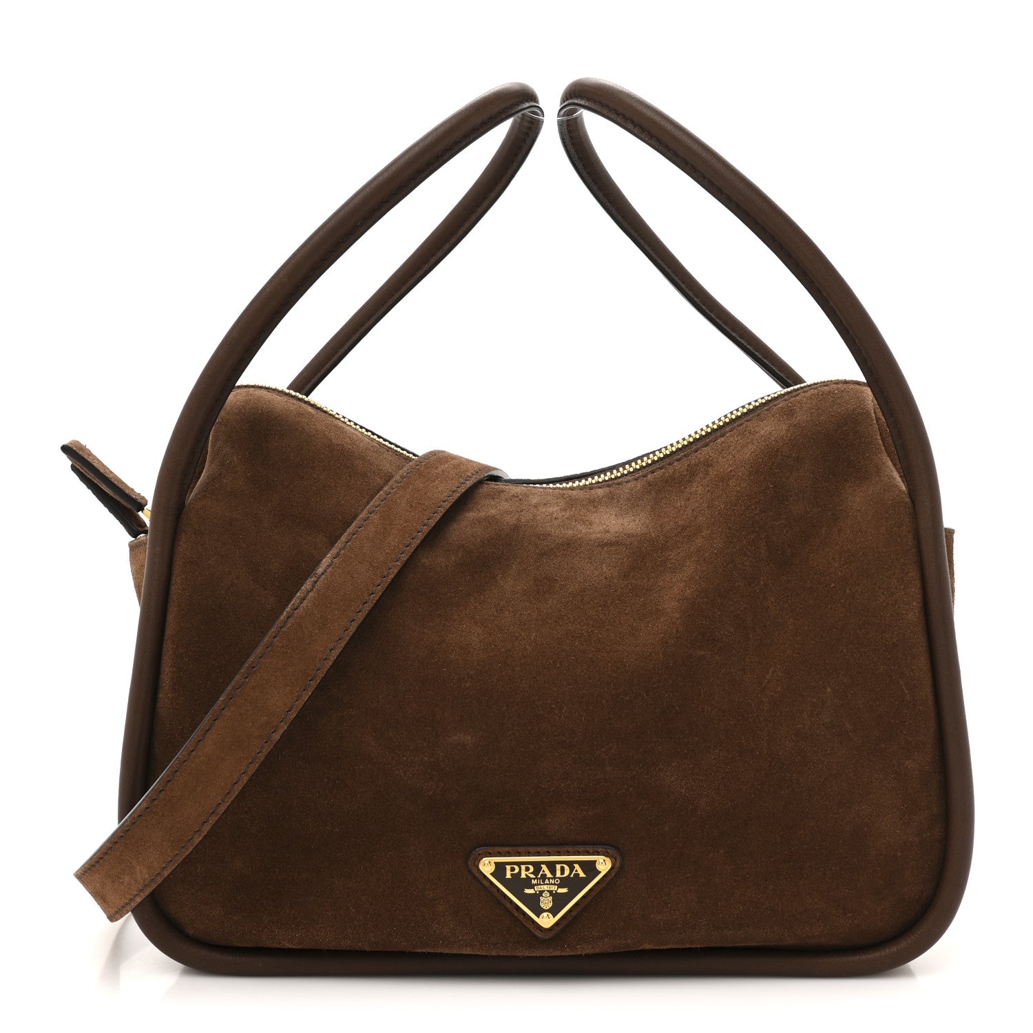 Prada Camoscio Darling Shoulder Bag Cocoa Brown 1765295 – FASHIONPHILE