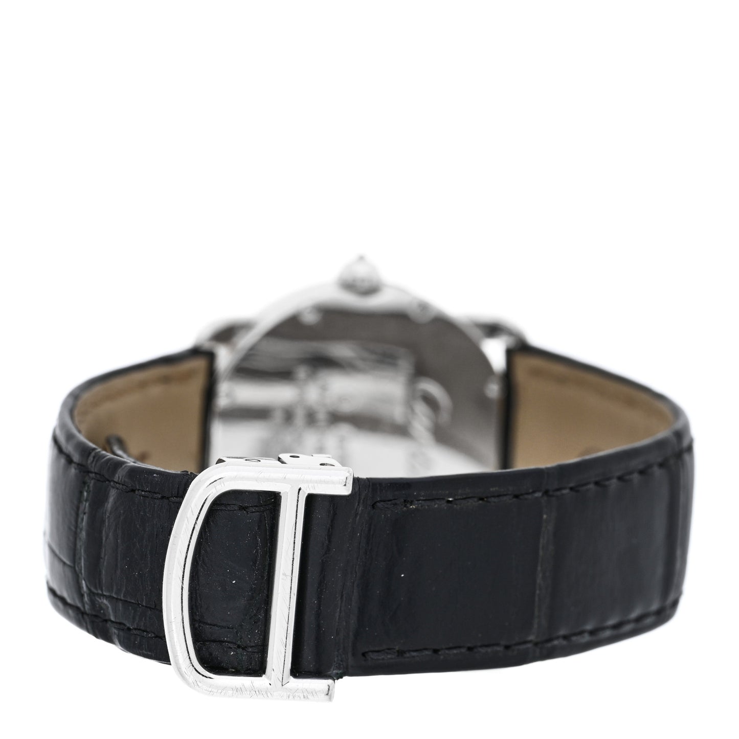 18K White Gold Alligator Diamond Bezel 29mm Ronde Louis Quartz Watch