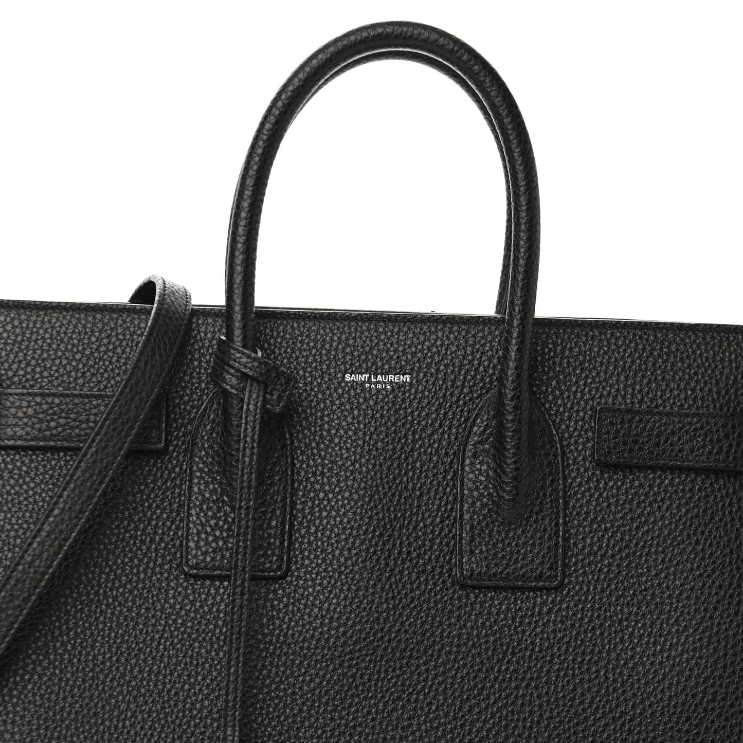Grained Calfskin Small Sac De Jour Black