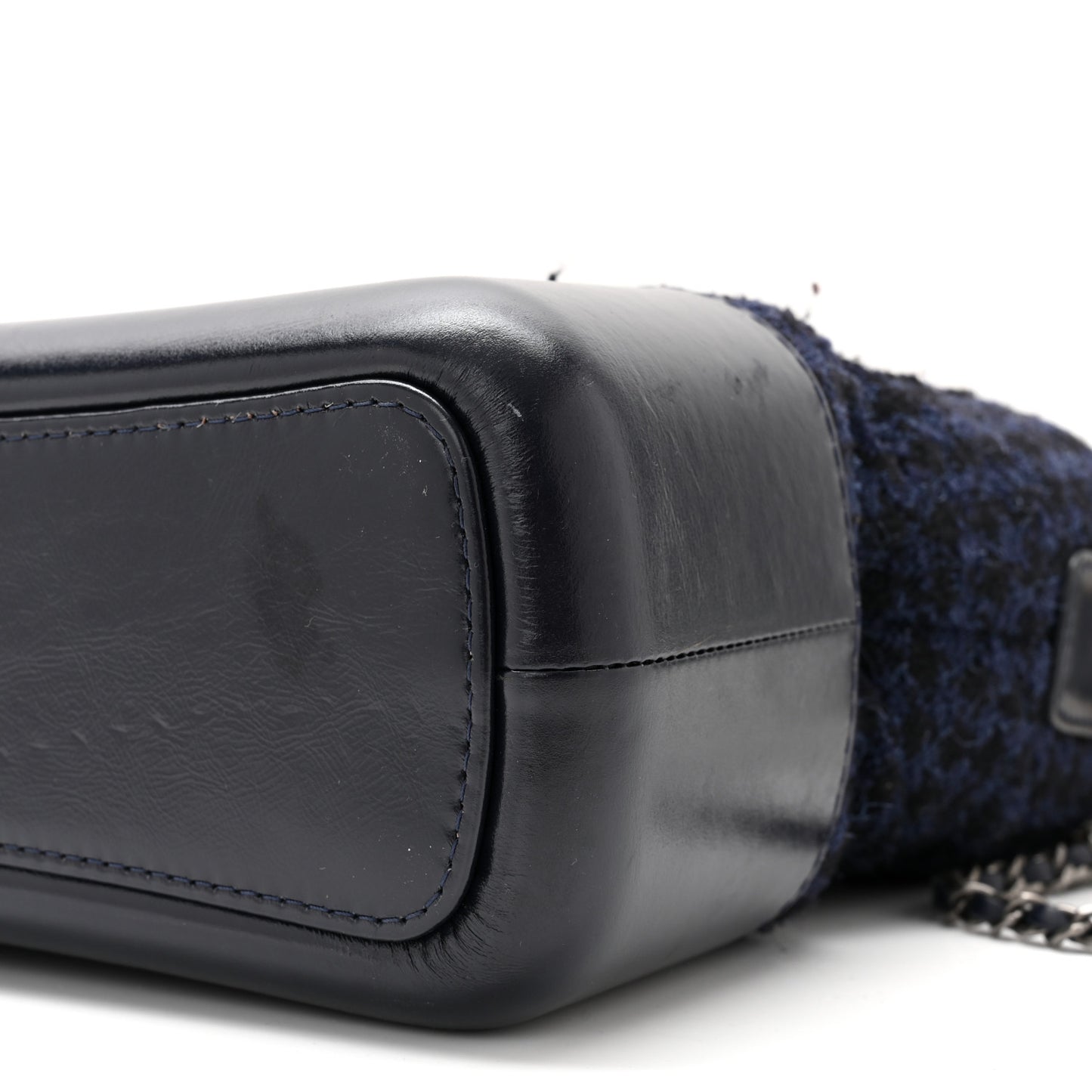 Tweed Calfskin Quilted Medium Gabrielle Hobo Black Blue