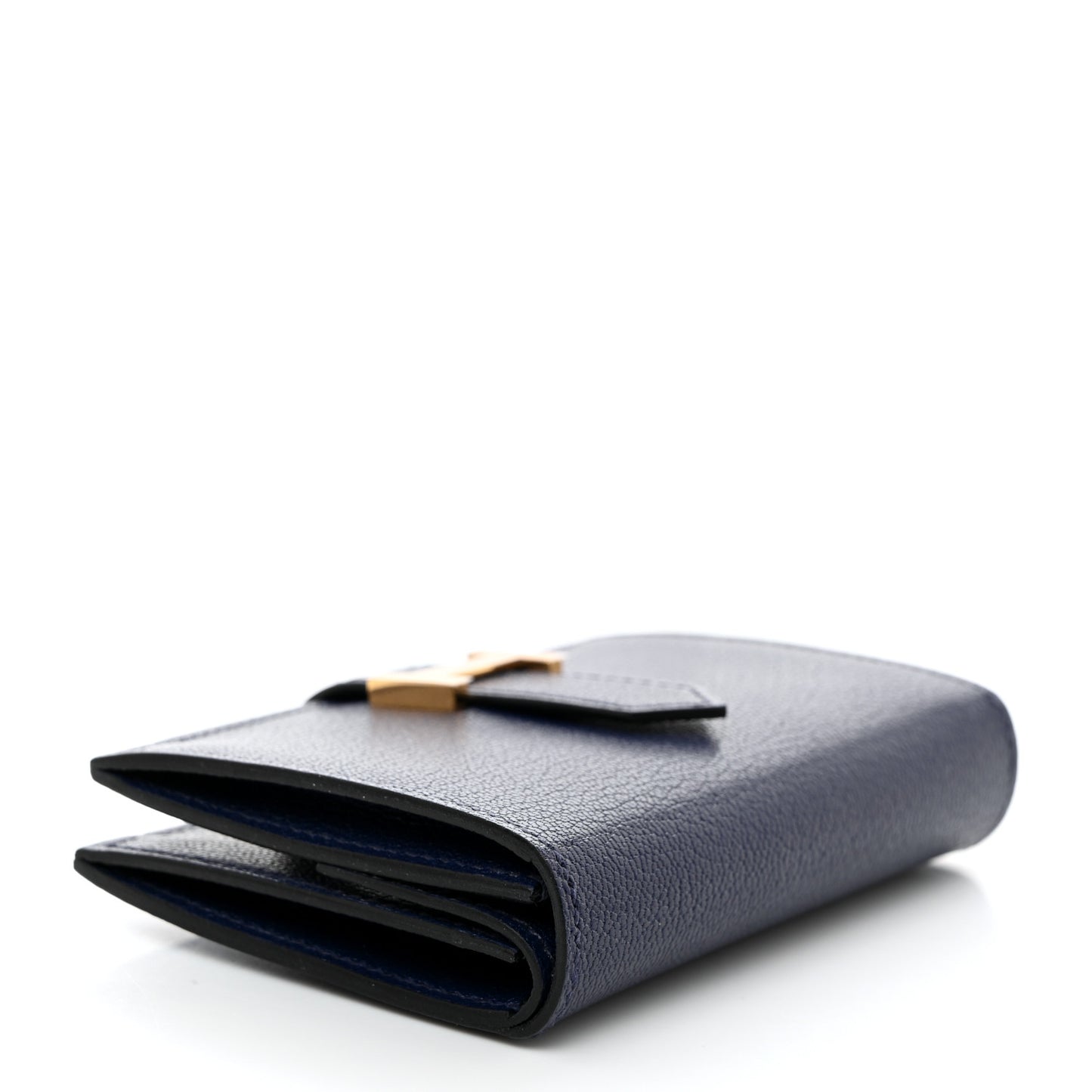 Chevre Mysore Mini Bearn Wallet Bleu Saphir