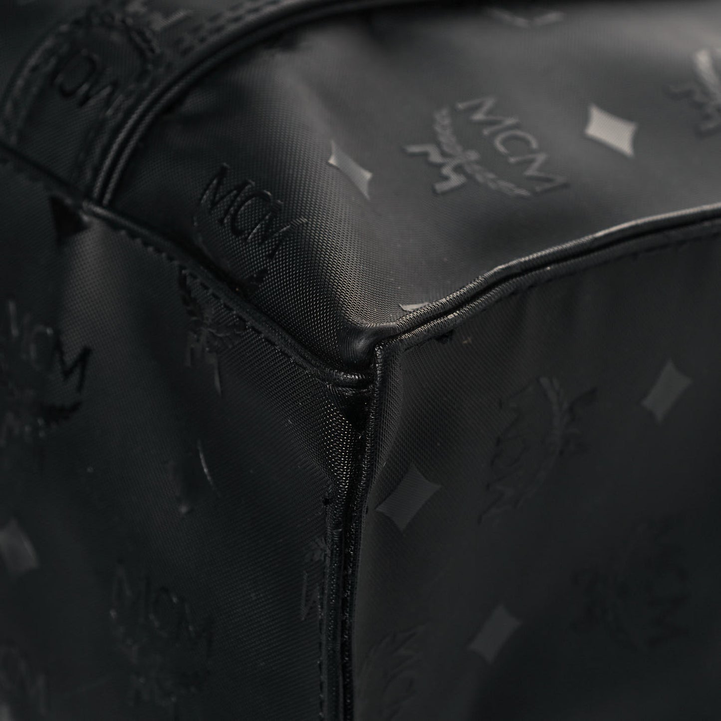 Monogram Coated Canvas Tote Bag Black