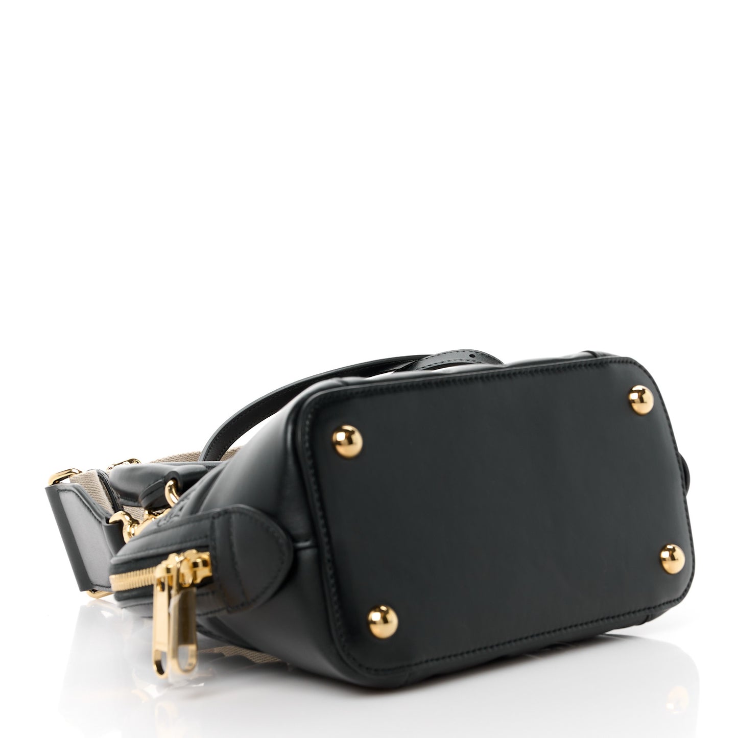 Calfskin GG Matelasse Mini Top Handle Bag Black