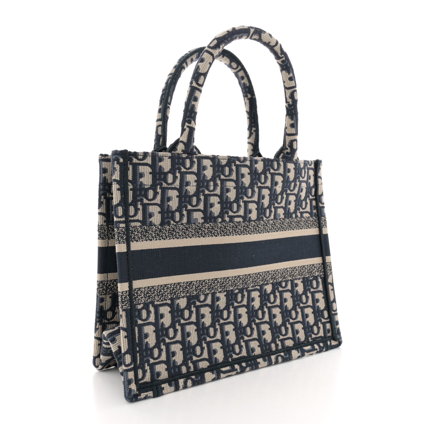 Oblique Small Book Tote Blue Multicolor