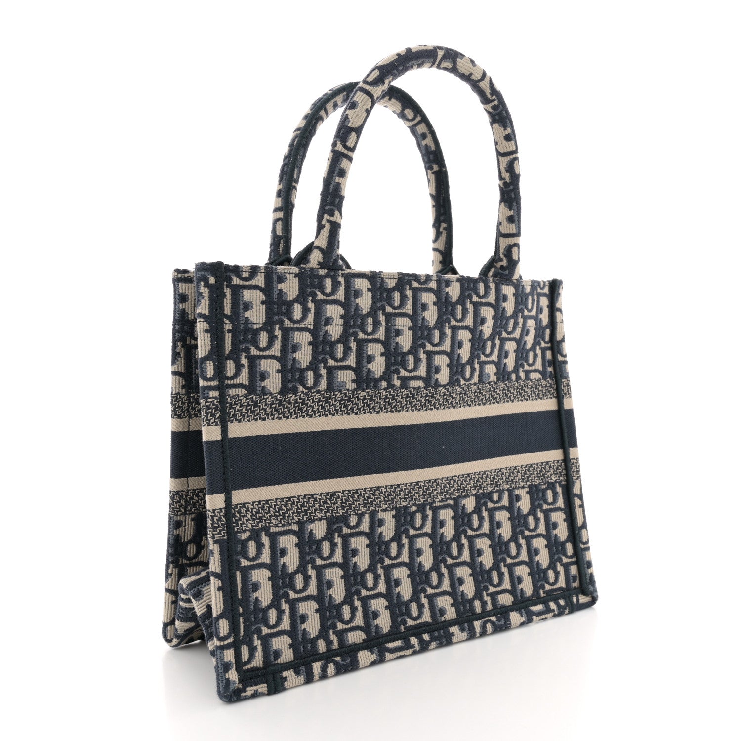 Christian Dior Oblique Small Book Tote Blue Multicolor 2 of 11