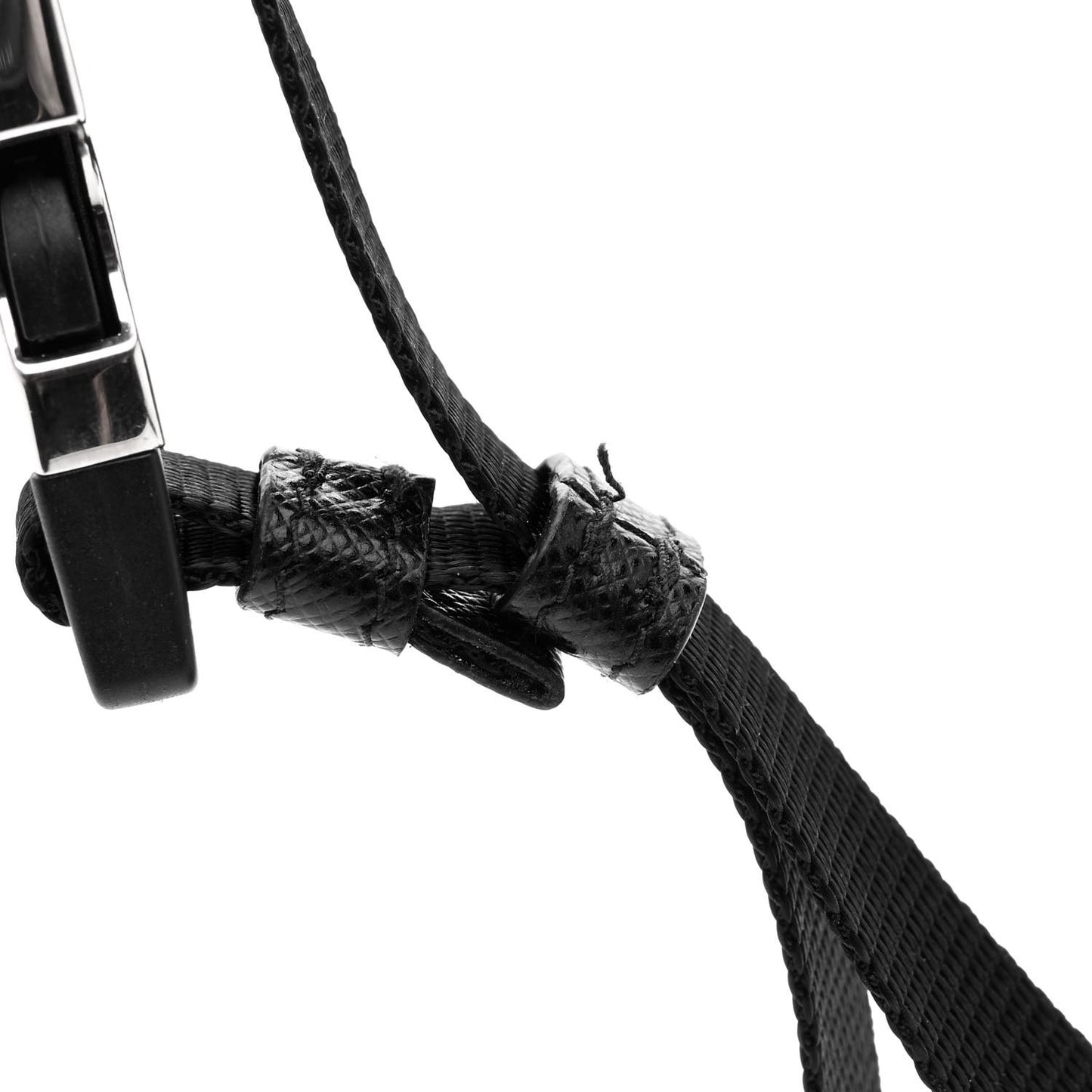 Saffiano Lanyard Card Case Black