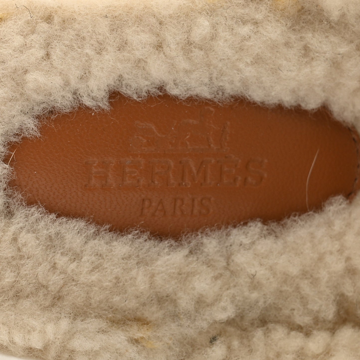 Suede Goatskin Woolskin Flore 60 Mules 38.5 Brun Amourette Ecru