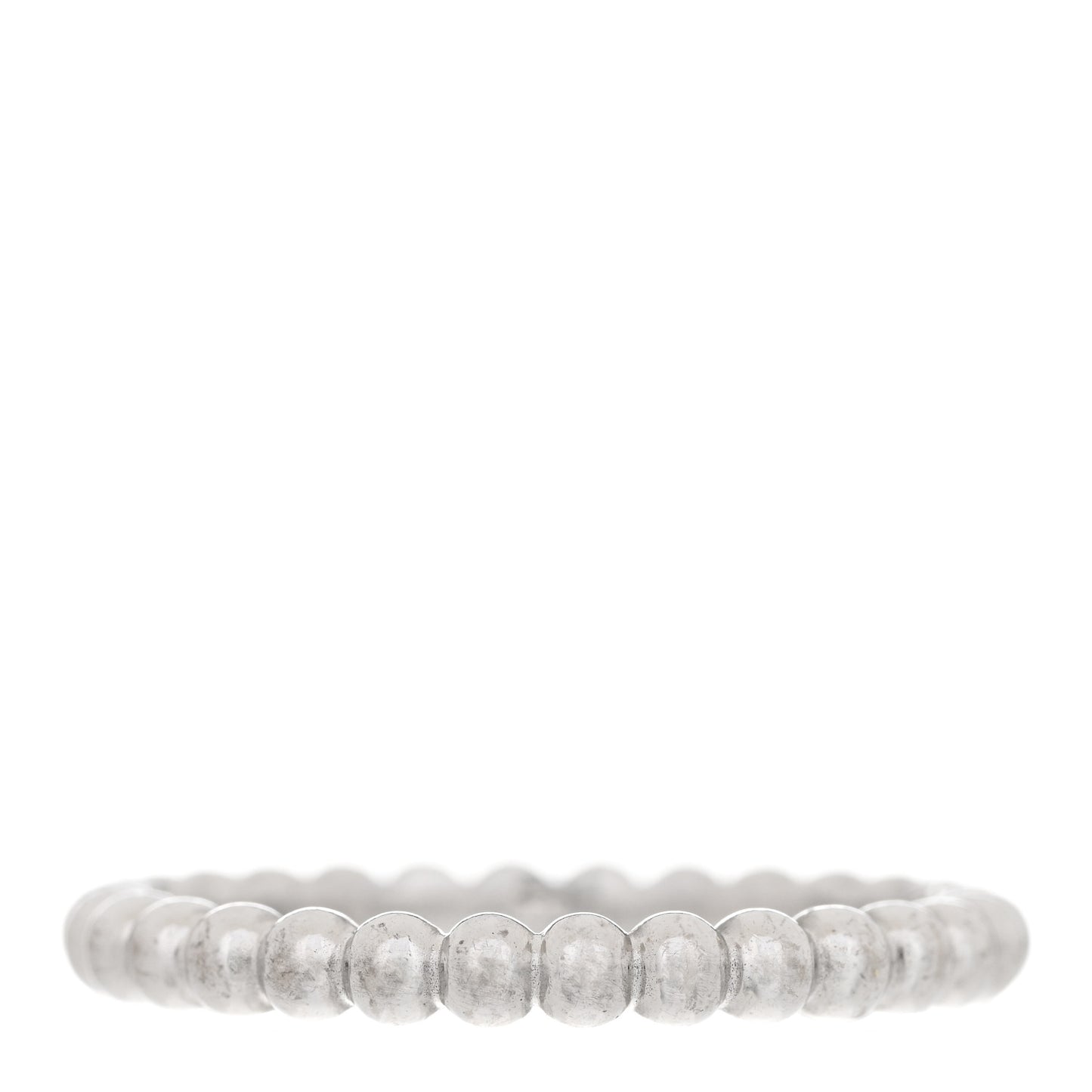 18K White Gold Medium Perlee Ring 65 11