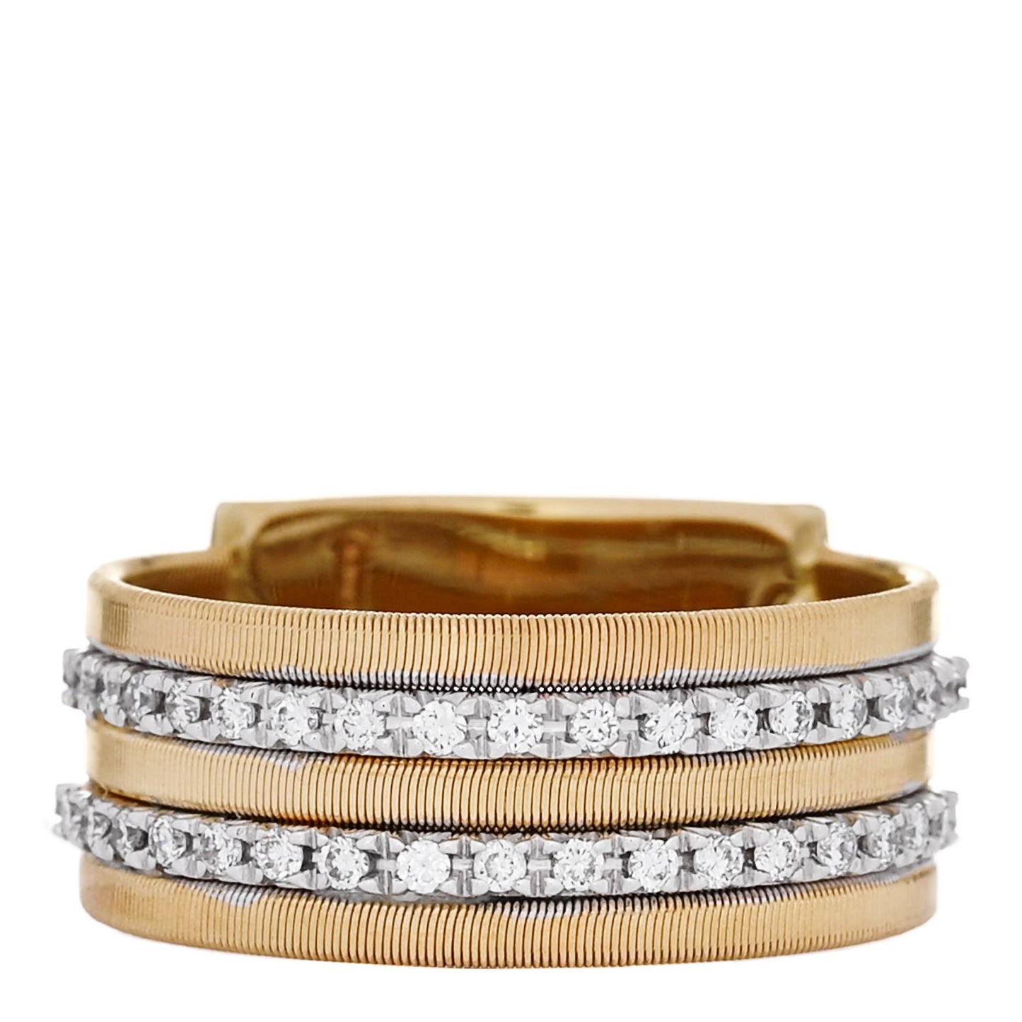 18K Yellow White Gold Diamond Goa Ring 54 7