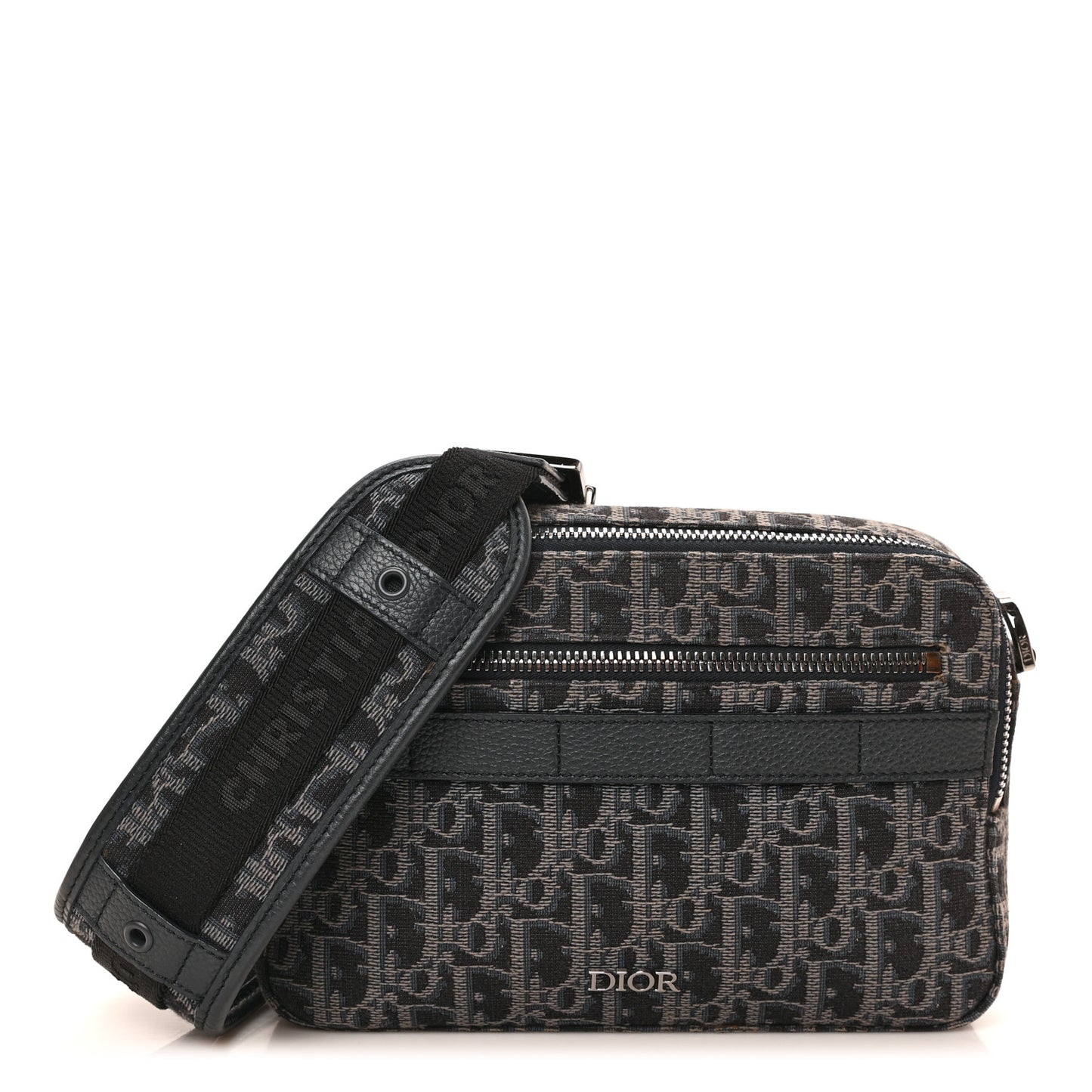 HOMME Oblique Jacquard Safari Messenger Navy Blue