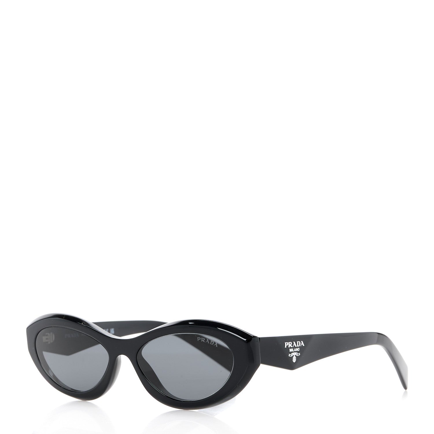Prada Acetate Oval Sunglasses SPR 26Z Black 1 of 8