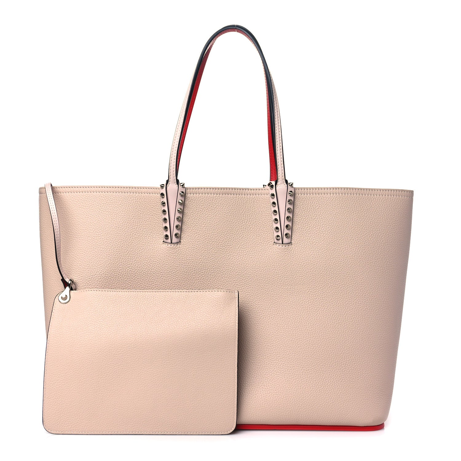 Christian Louboutin Calfskin Spikes East West Cabata Tote Ballerina 1 of 11