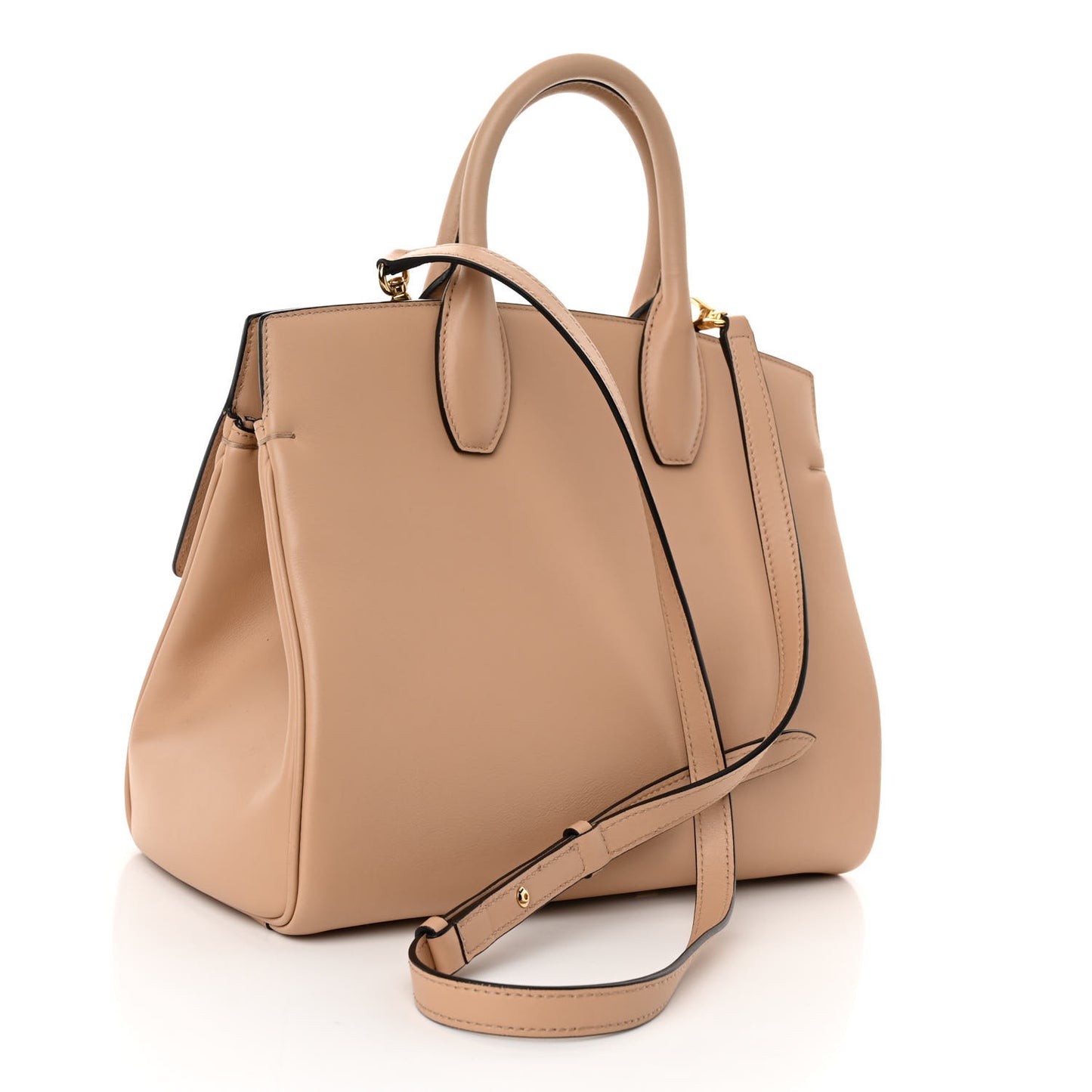 Calfskin Medium Studio Bag Almond