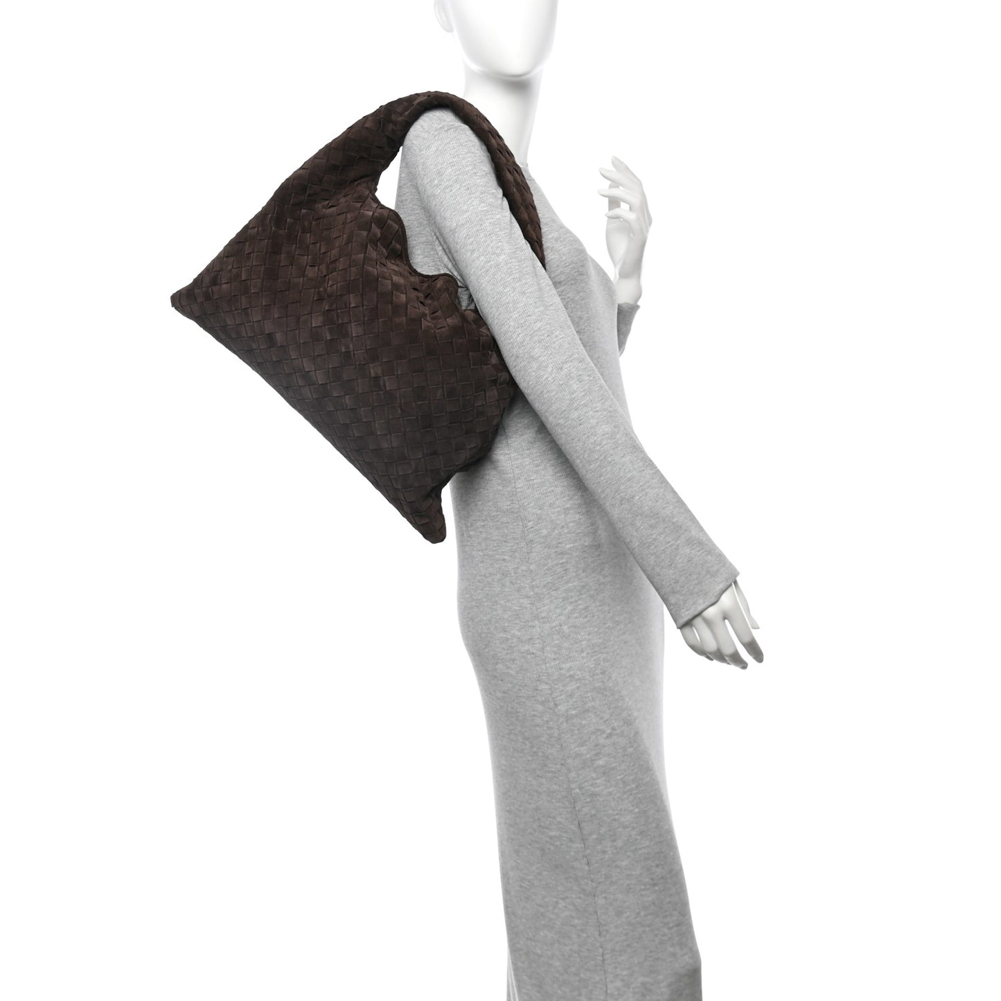 Suede Intrecciato Small Hop Fondant