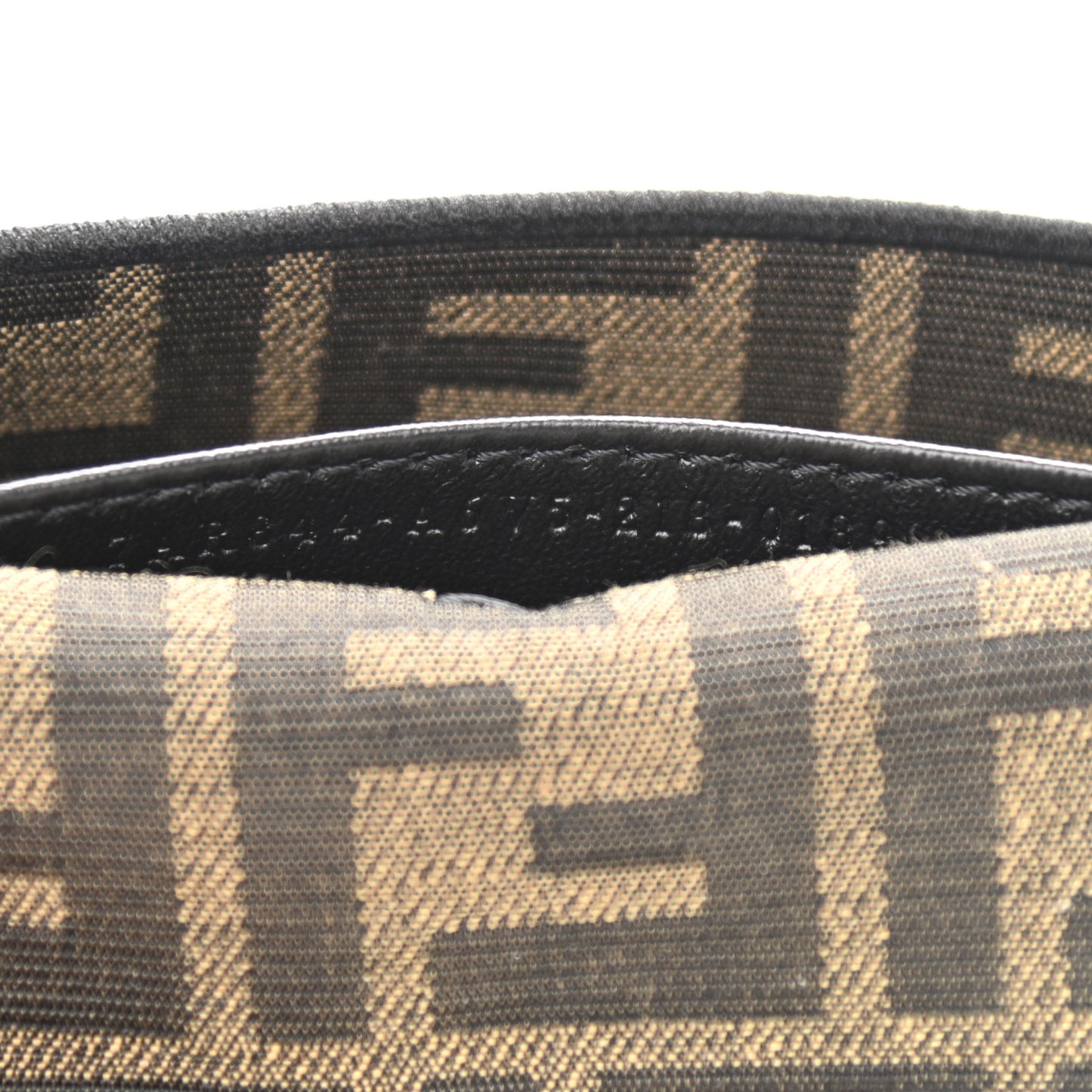 Fabric Jacquard FF 1974 Nano Baguette Charm Tobacco Moro Black