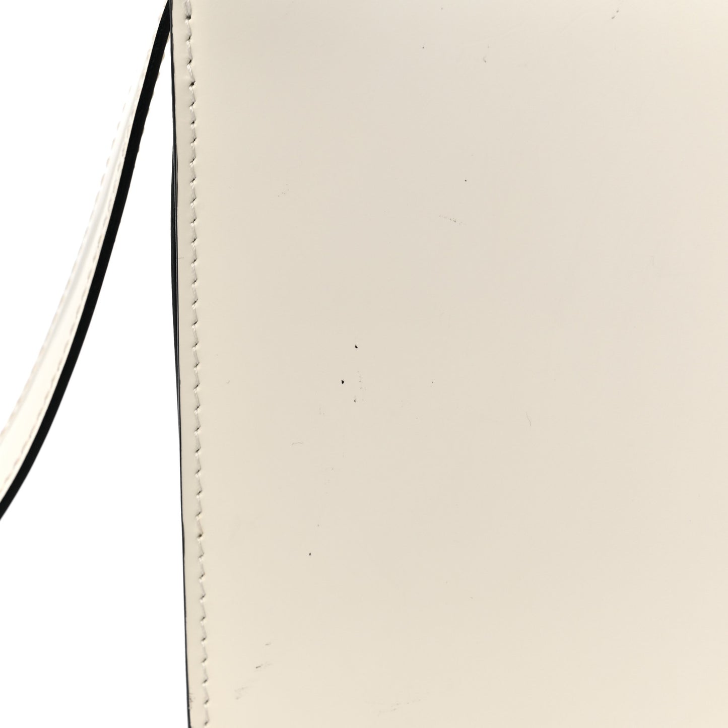 Spazzolato Calfskin Medium Classic Box Flap Bag White