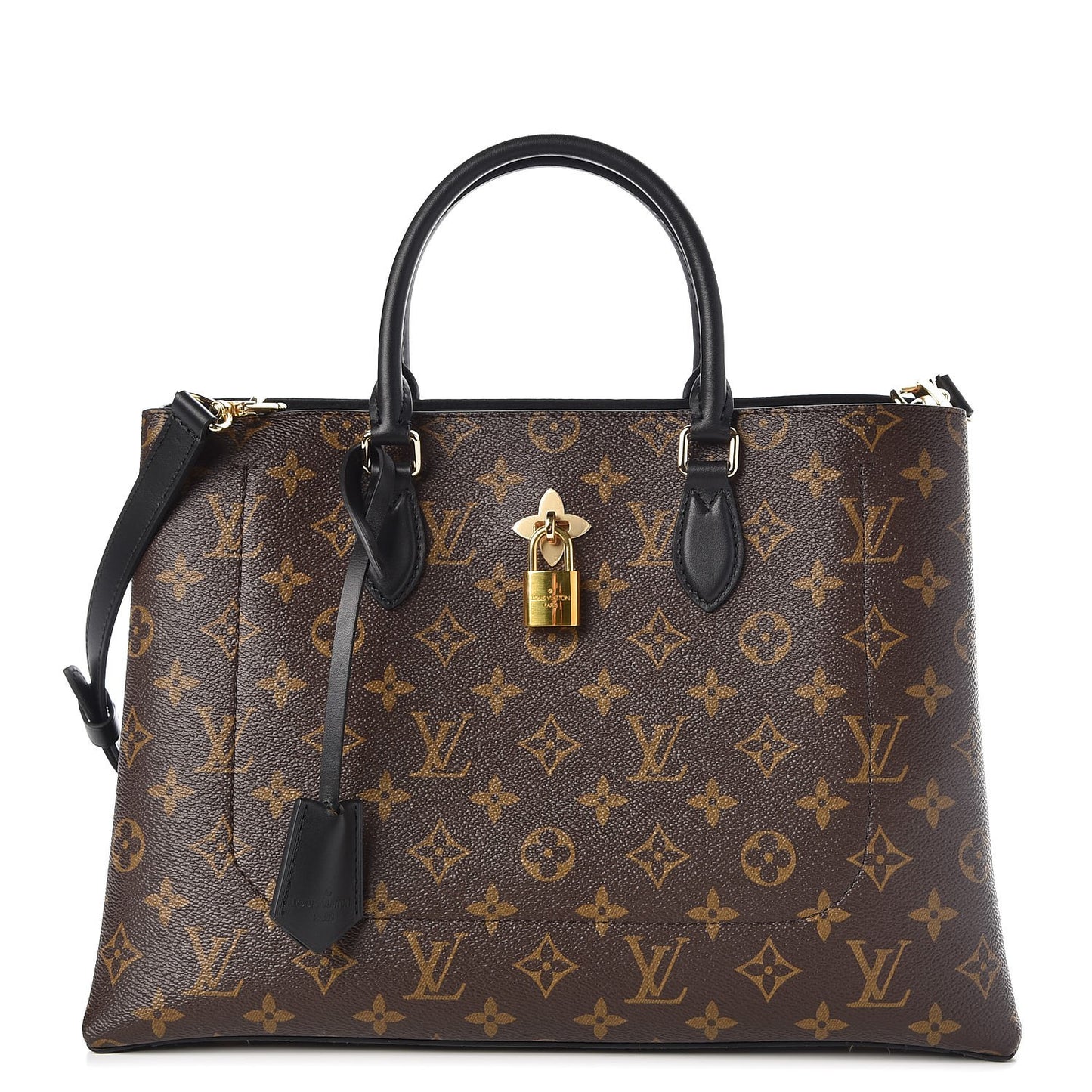 Monogram Flower Tote Black