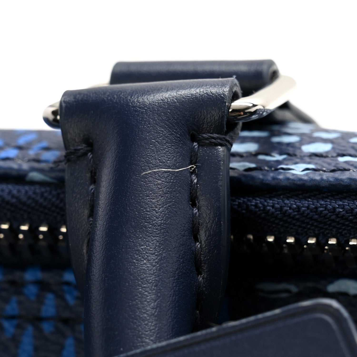 Louis Vuitton Damier Heritage Keepall Bandouliere 50 Blue 9 of 10