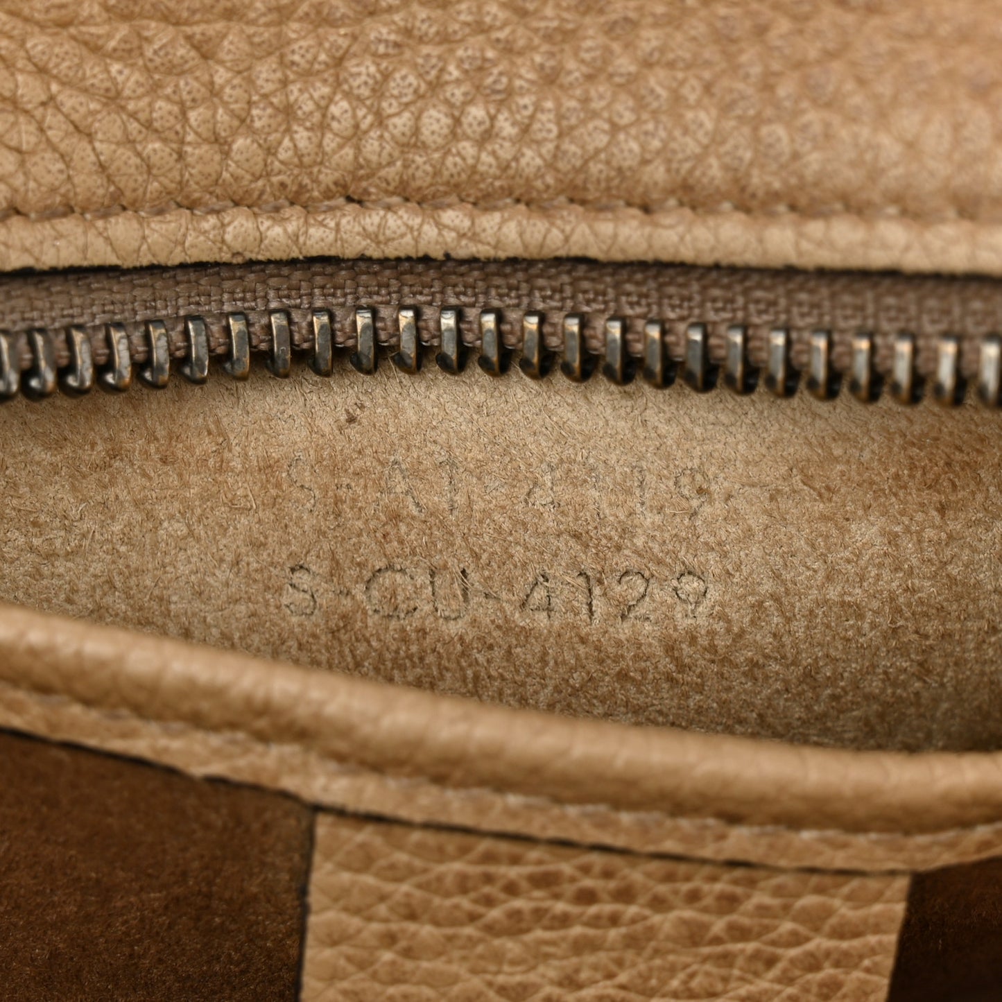 Drummed Calfskin Nano Luggage Dune