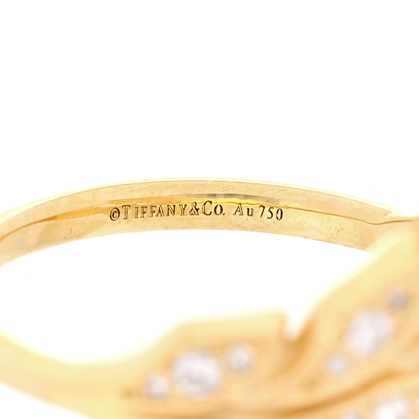18K Yellow Gold Diamond Victoria Vine Bypass Ring 49 5