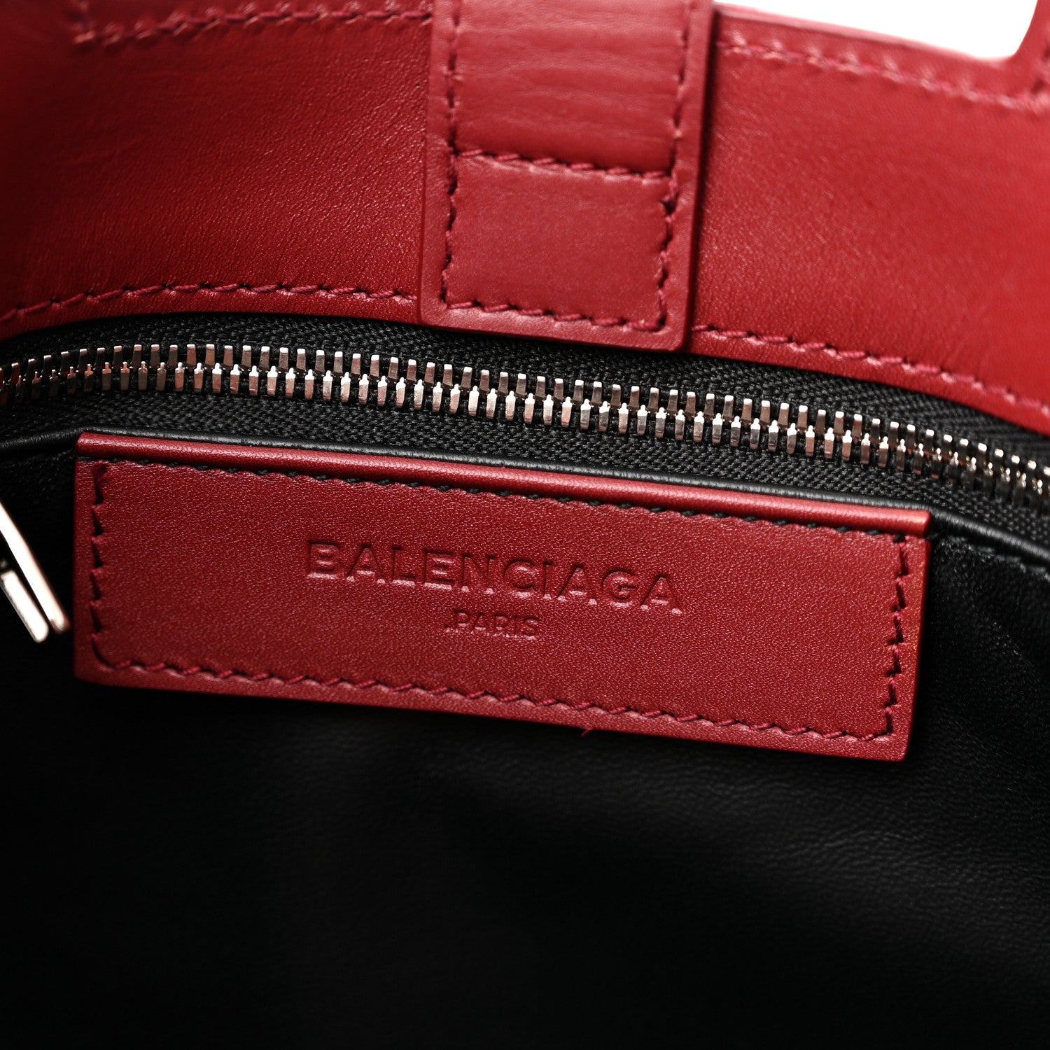 Balenciaga Calfskin Maillon Large Shopping Tote Rouge Bordeaux 5 of 10