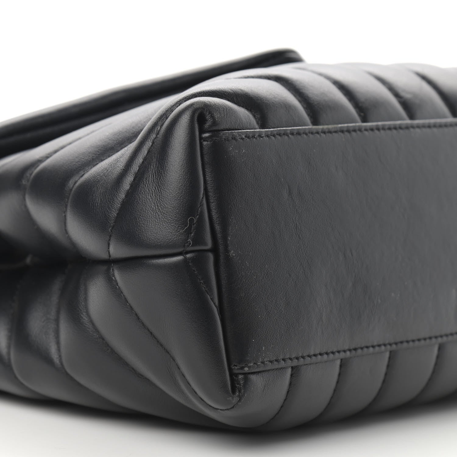 Saint Laurent Calfskin Y Quilted Monogram Small Loulou Chain Satchel Black 10 of 15