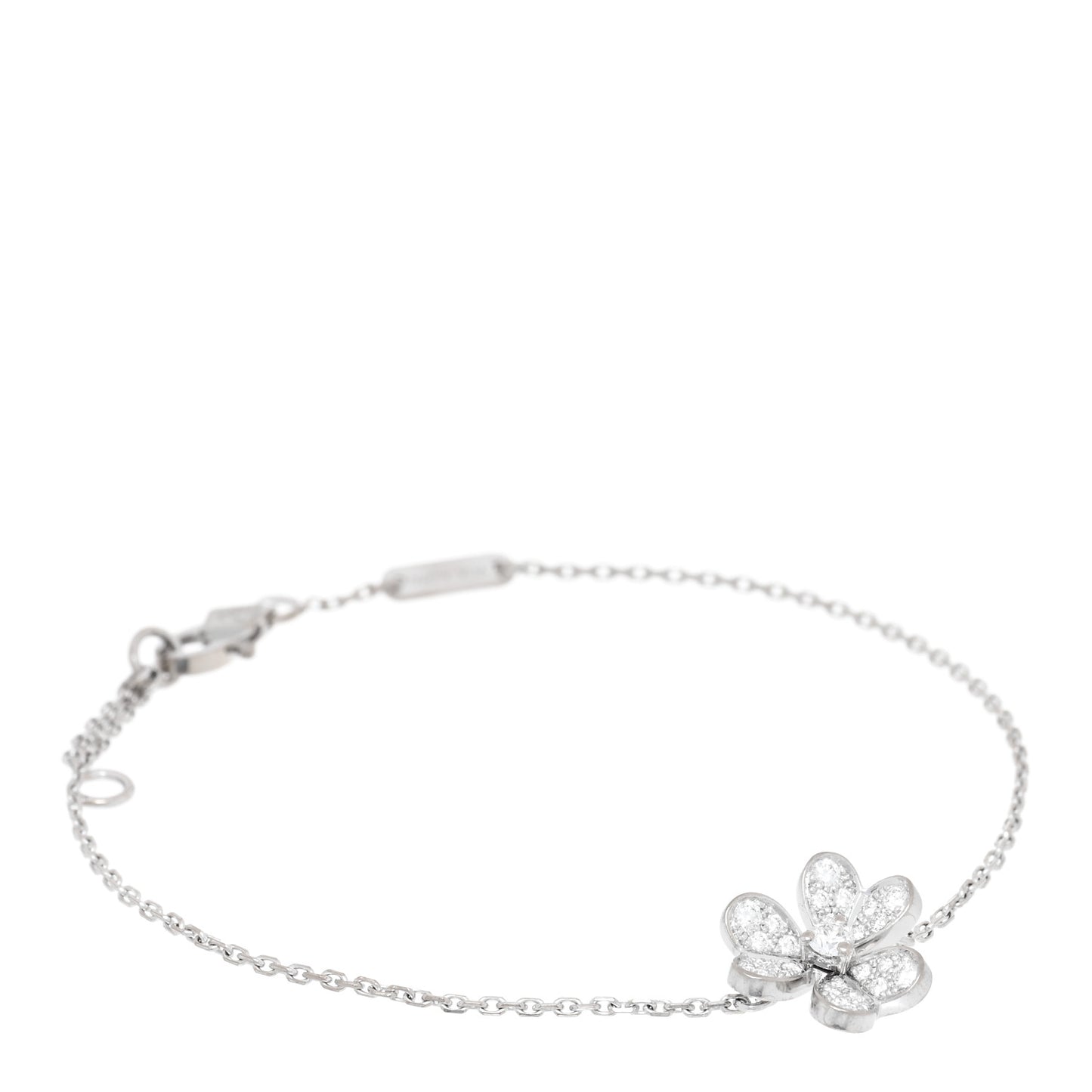 18K White Gold Diamond Mini Frivole Pave Bracelet