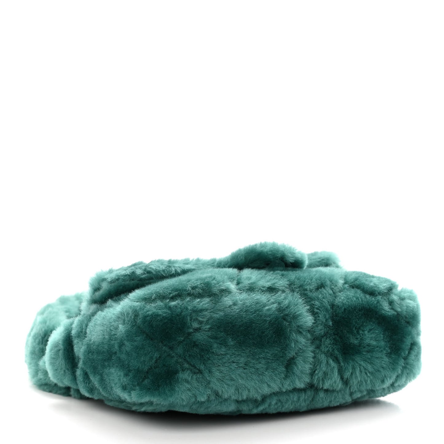 Shearling Lambskin Quilted Flap Green