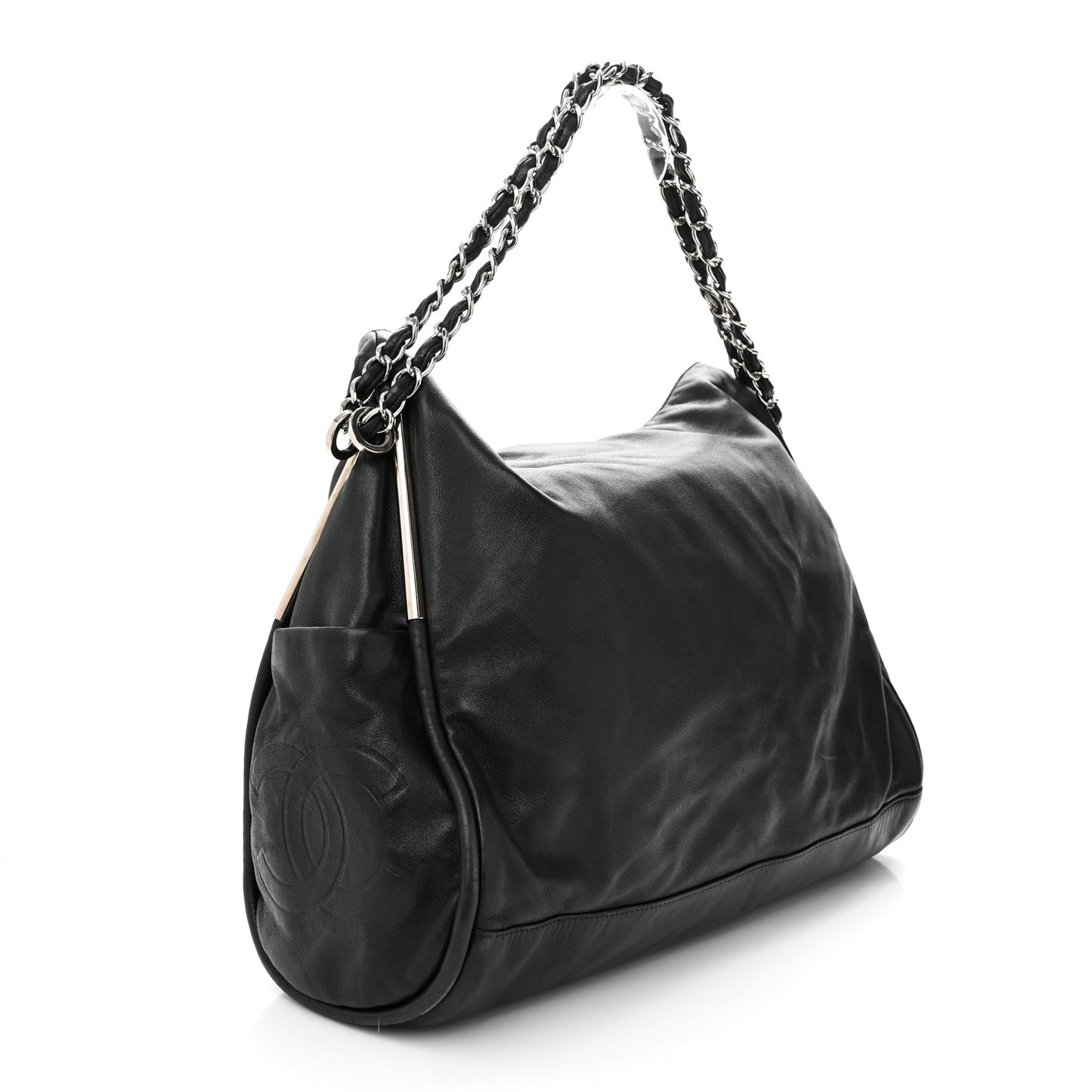 Lambskin Large Ultimate Soft Tote Black
