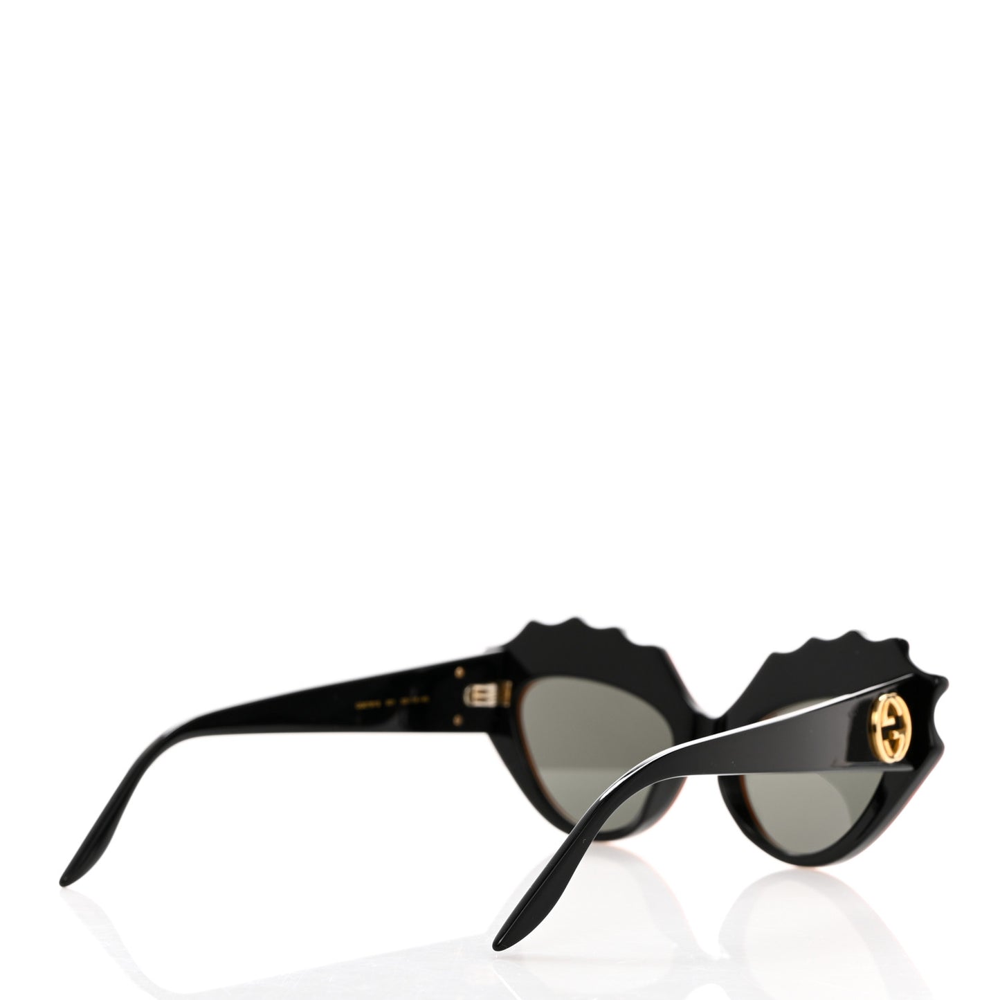 Acetate Cat Eye Sunglasses GG0781S Orange Black