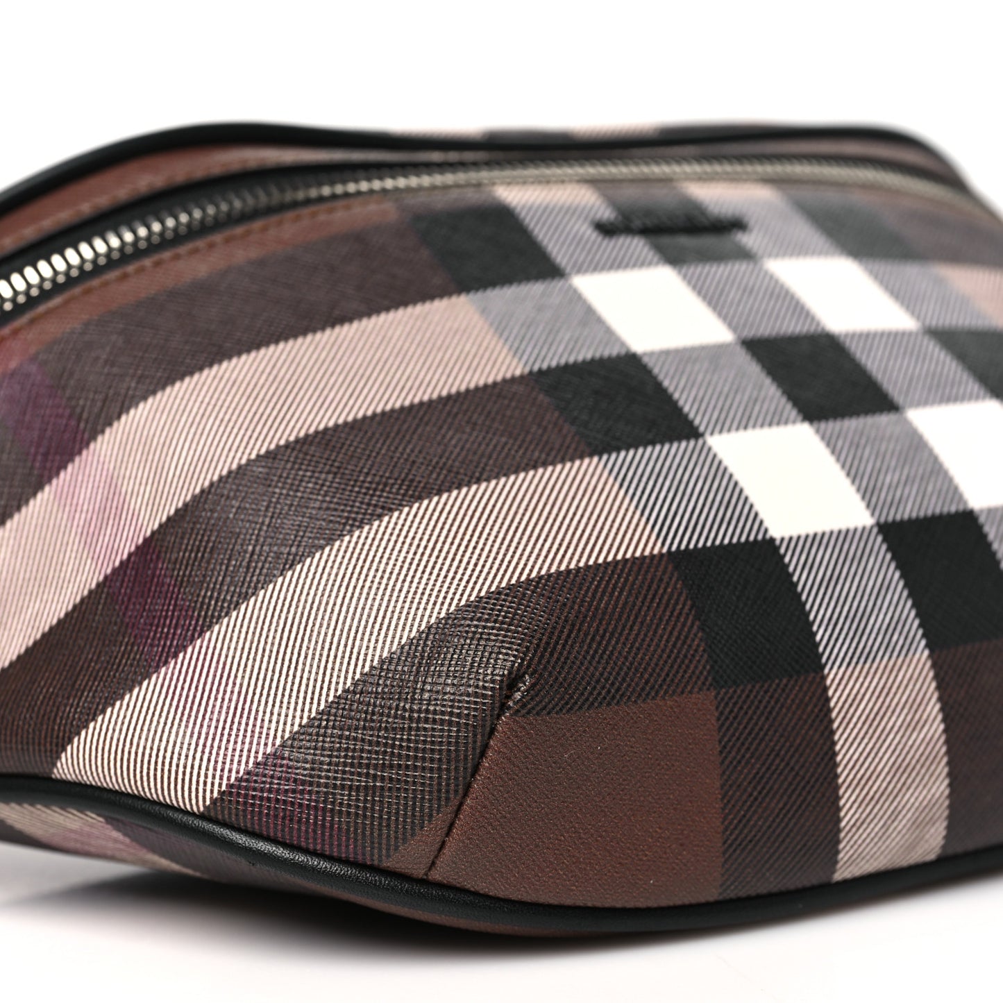 E-canvas Check Cason Bum Bag Dark Birch Brown