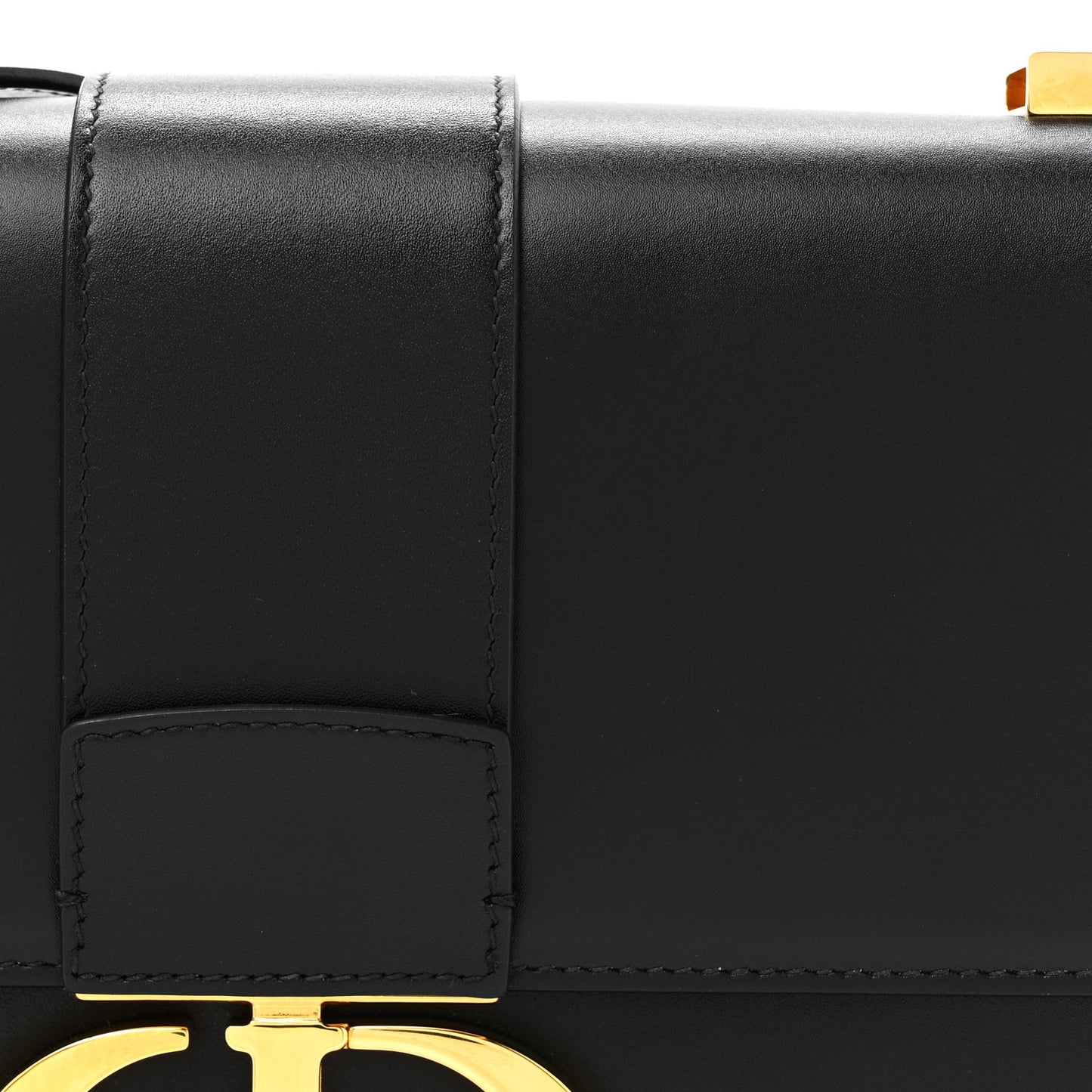 Smooth Calfskin 30 Montaigne Flap Bag Black