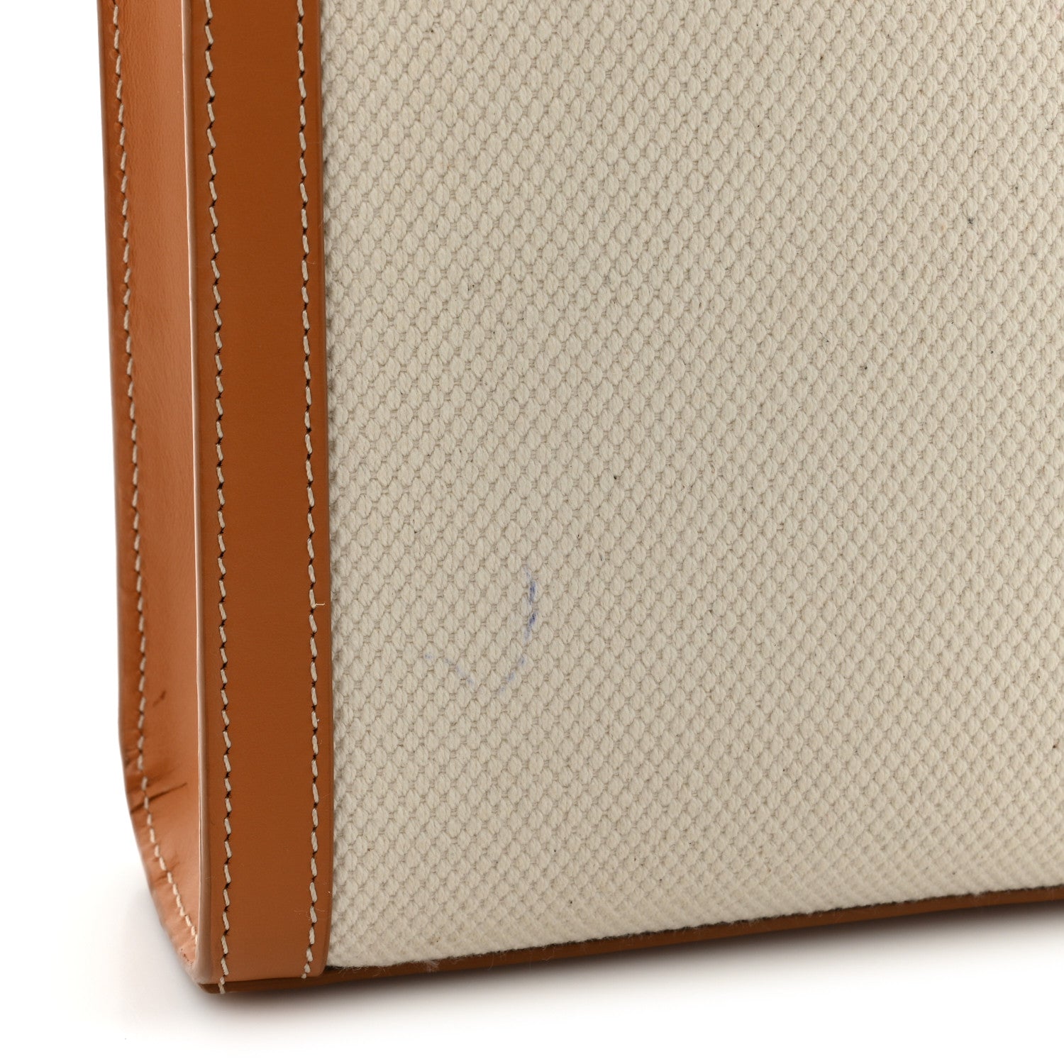 Celine Canvas Calfskin Mini Vertical Cabas Natural Tan 14 of 18
