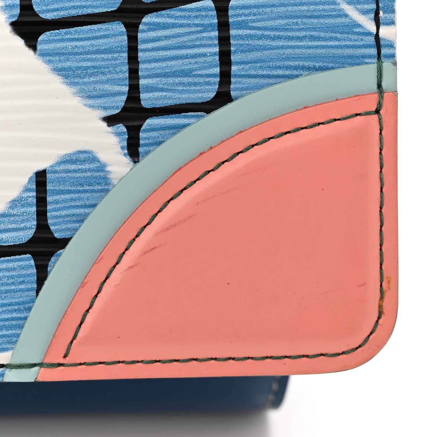 Epi Twist Chain Wallet Aqua