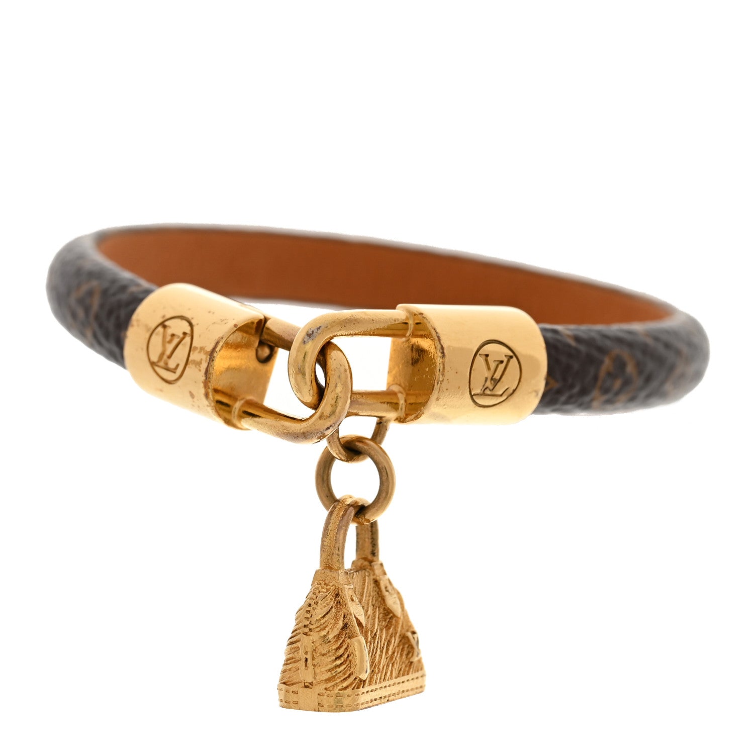LOUIS VUITTON Brown Monogram Charm Bracelet display picture 2