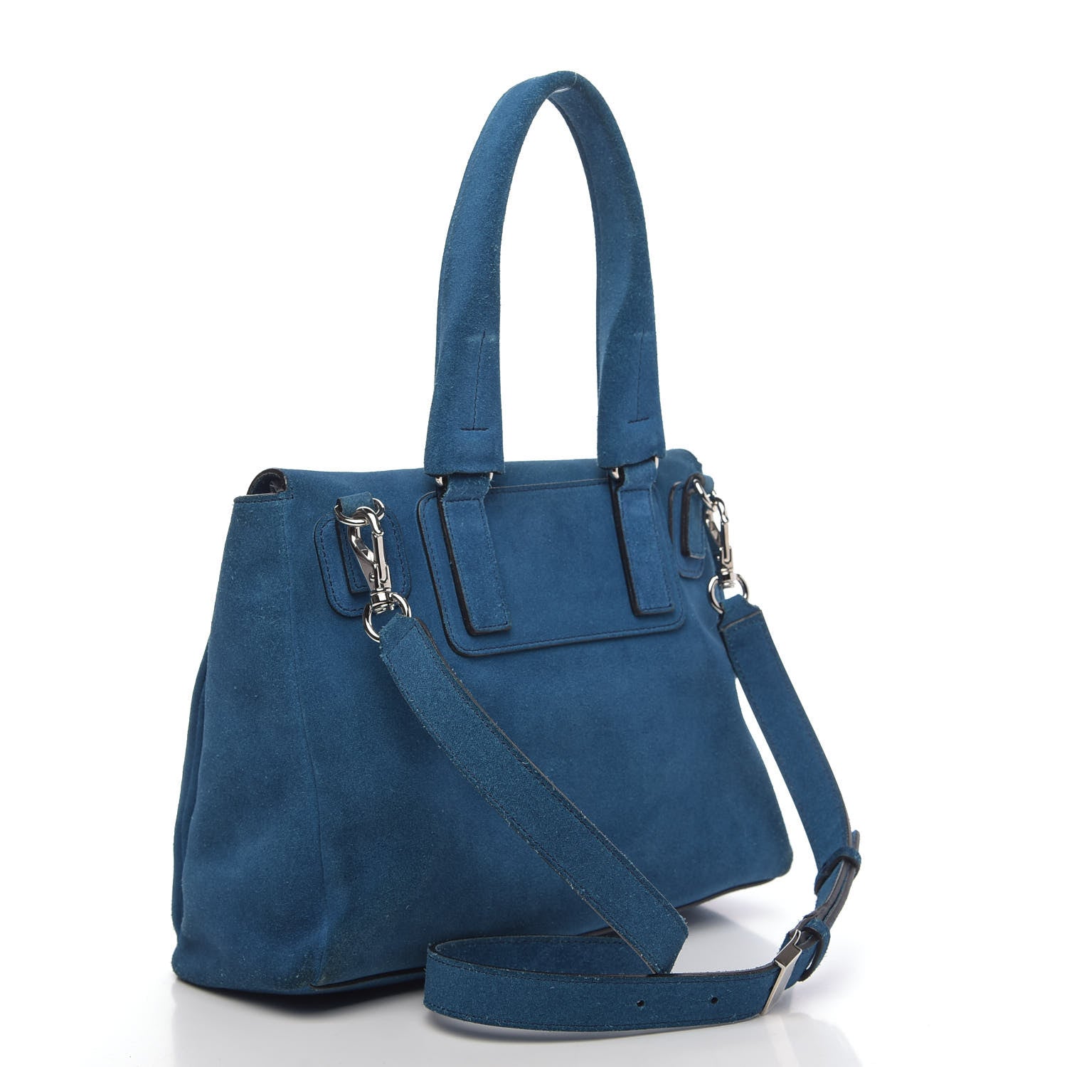 Givenchy Suede Small Pandora Pure Flap Bag Electric Blue 3 of 17