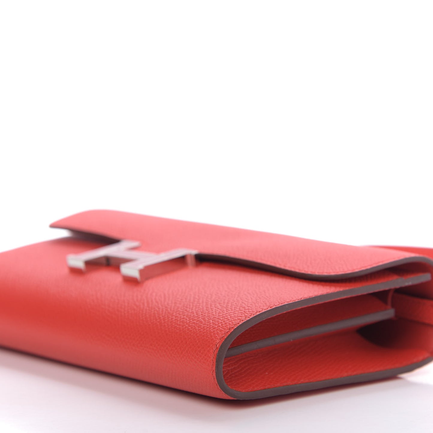 Epsom Enamel Constance Wallet To Go Rouge De Coeur Rubis