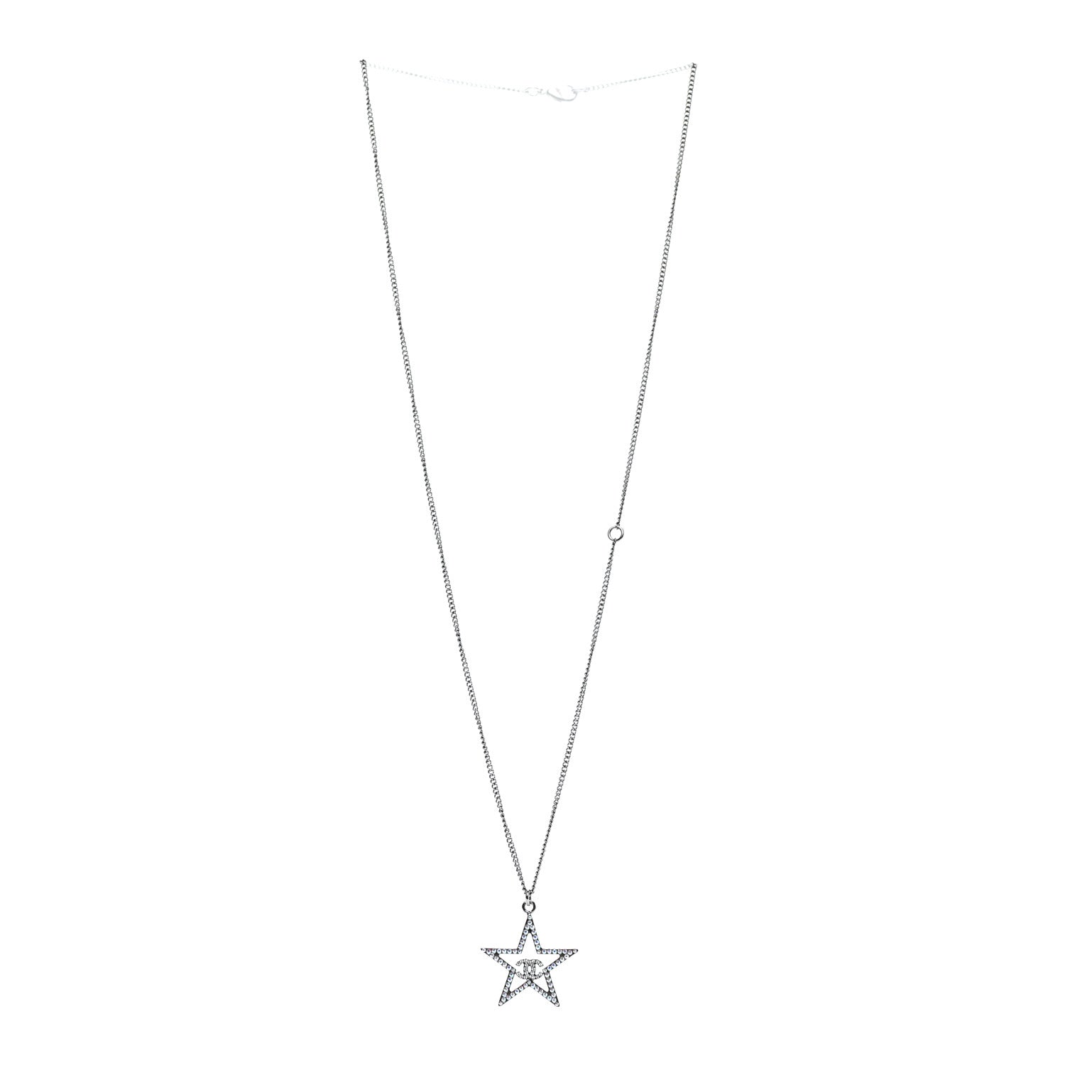 Chanel Ruthenium Crystal Star CC Necklace 3 of 7
