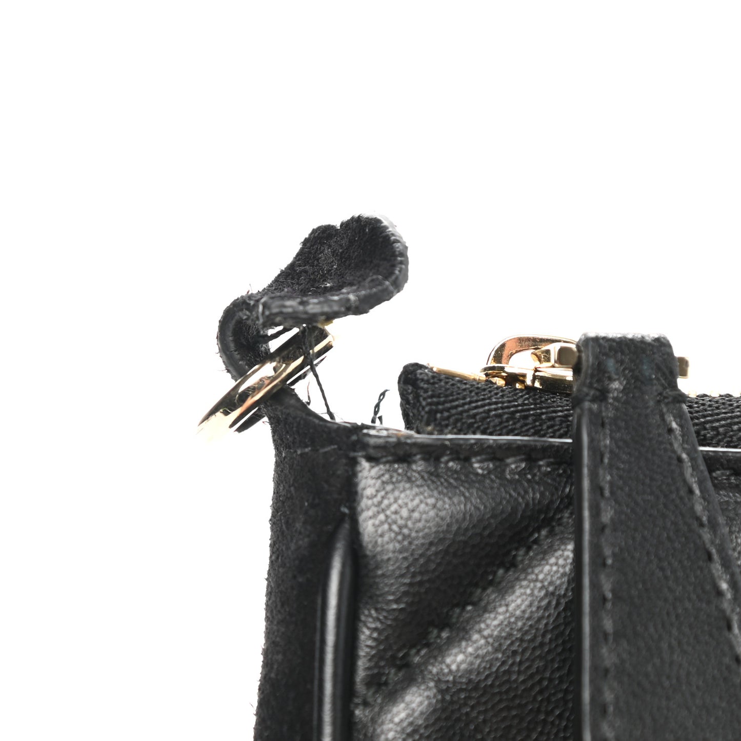 Lambskin Quilted Olympia Pouch Black