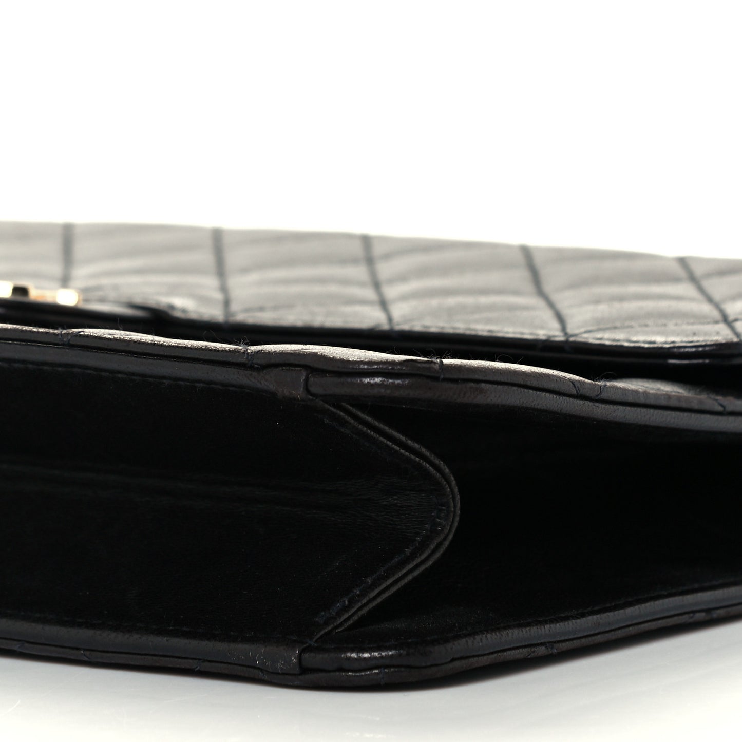 Lambskin Quilted Jumbo Single Flap Black