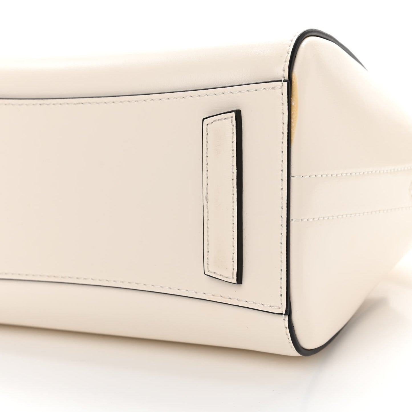 Crinkled Patent Calfskin Mini Antigona Ivory