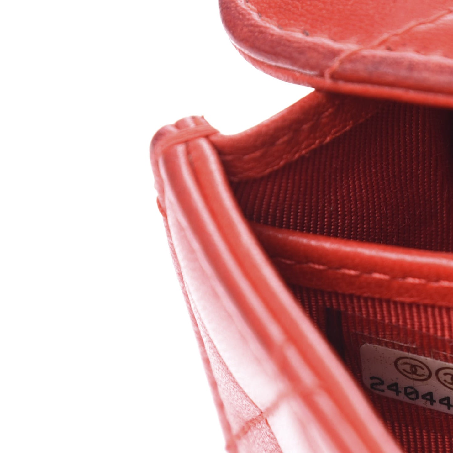 Lambskin Quilted Large Flap Wallet Red