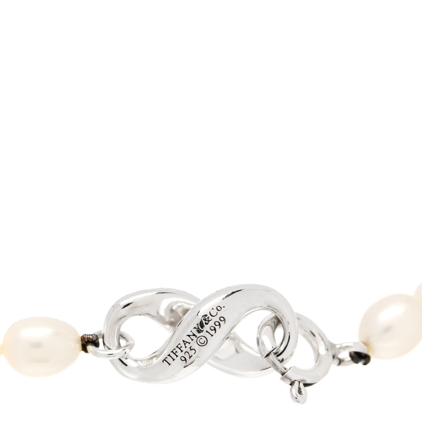 Sterling Silver Pearl Figure 8 Bracelet