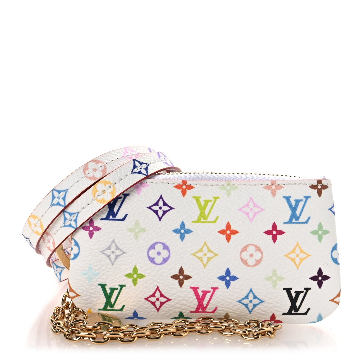 【Louis Vuitton】ストラップ ホワイト・マルチカラー Louis Vuitton LV X TM Monogram Multicolor Phone Holder White