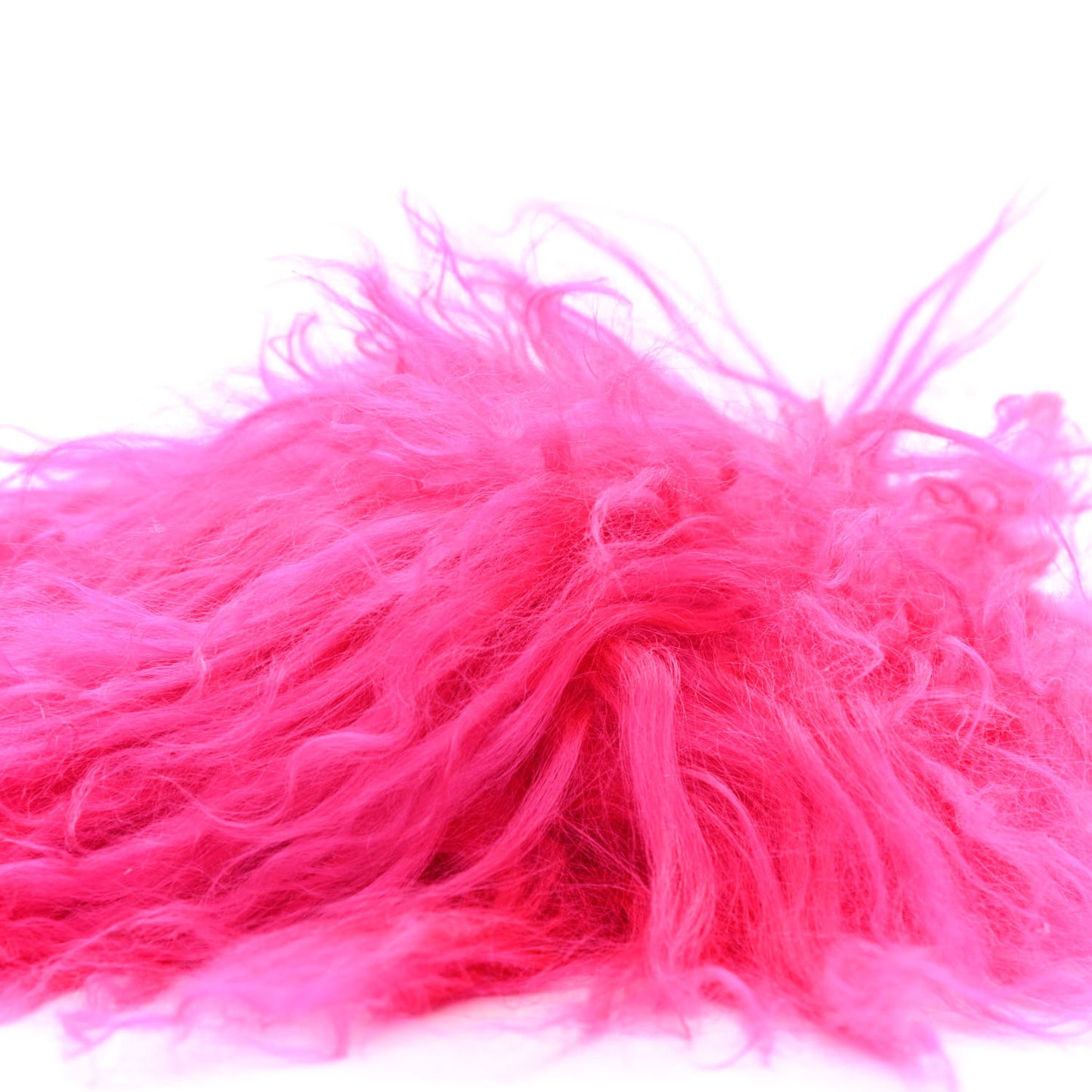 Fur Mini Pac Pac Pouch On Chain Fuchsia