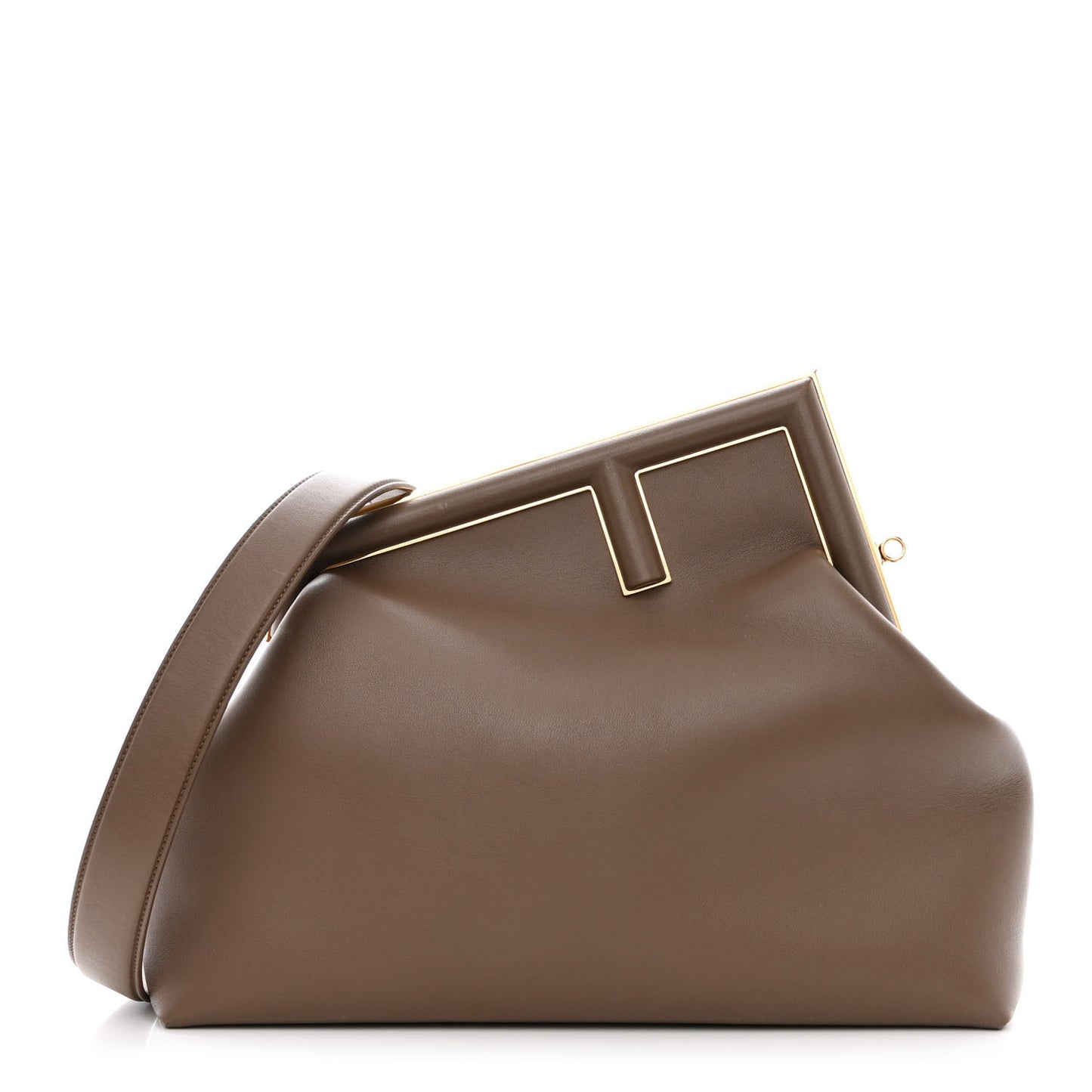 Shiny Nappa Large Fendi First Brown