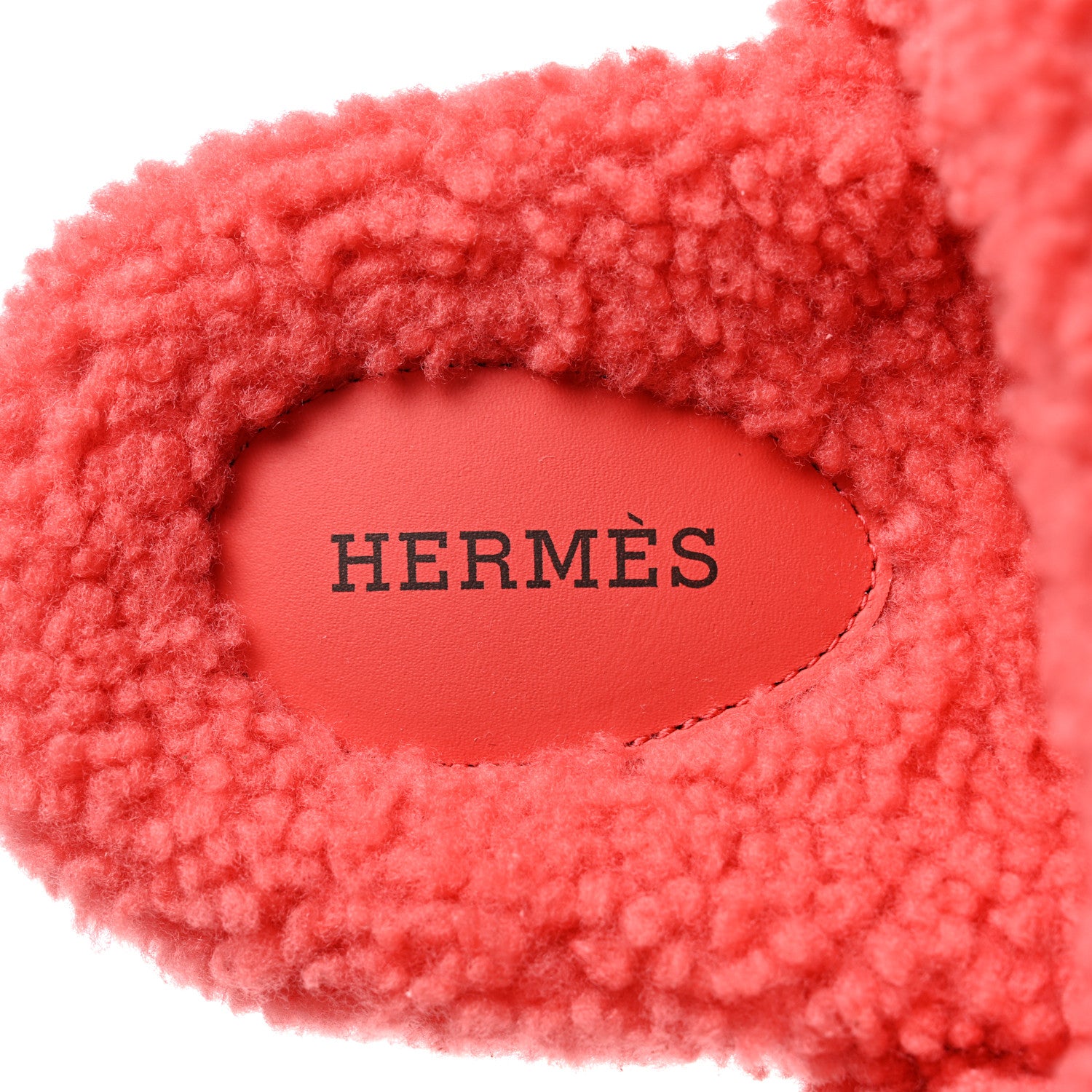Hermes Woolskin Womens Chypre Sandals 38.5 Rose Du Desert 7 of 9